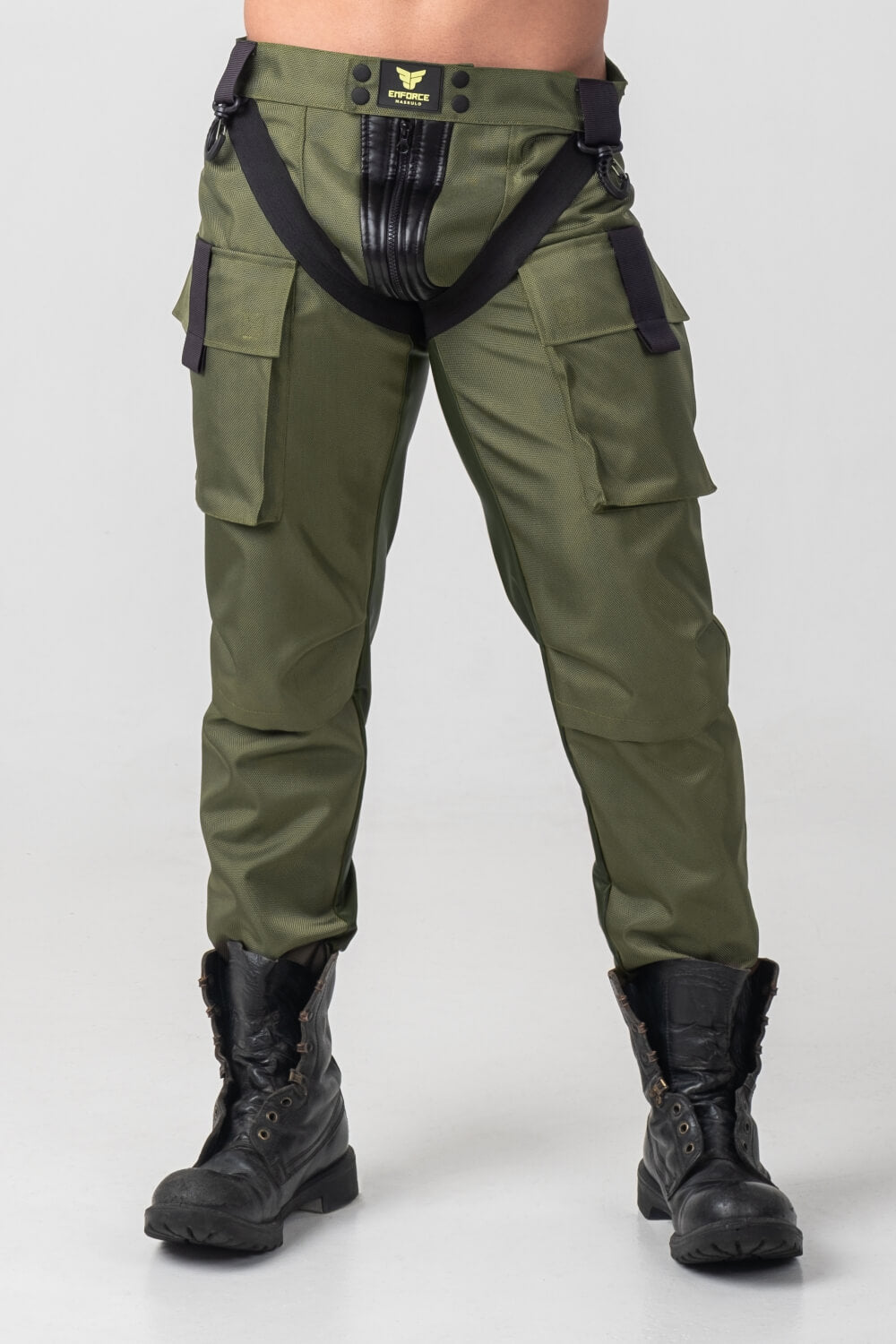 EnForce. Two-sided zippered Pants. Green 'Khaki'