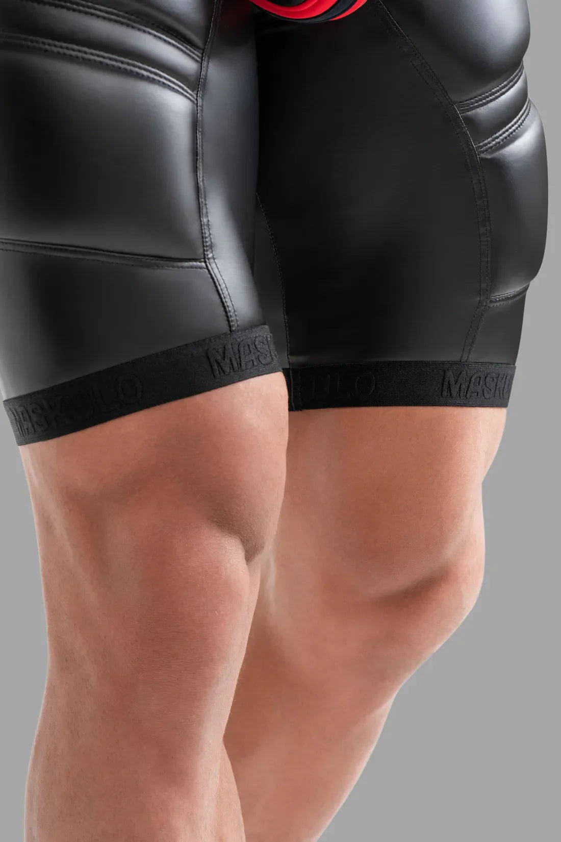 Pantalones cortos de ciclismo 'Big Bulge' en negro y rojo