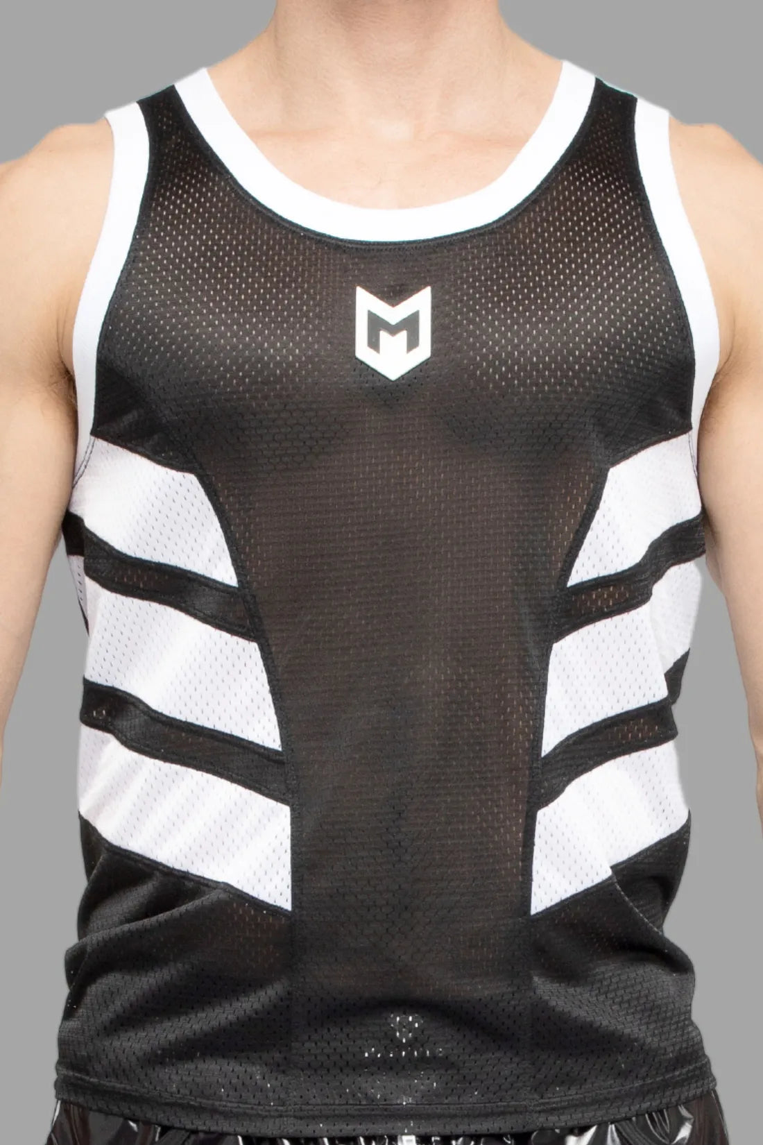 Skulla. Mesh Tank Top. Black & White