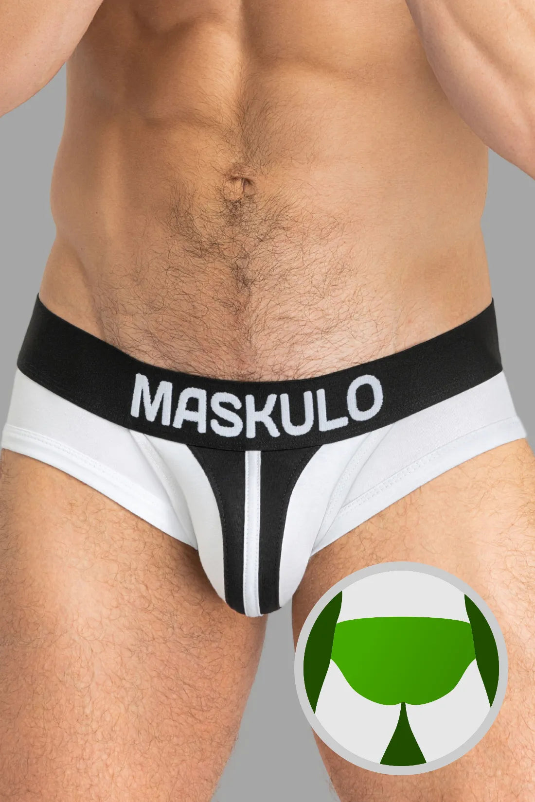 Tiger Briefs POUCH-SNAP. Branco e Preto