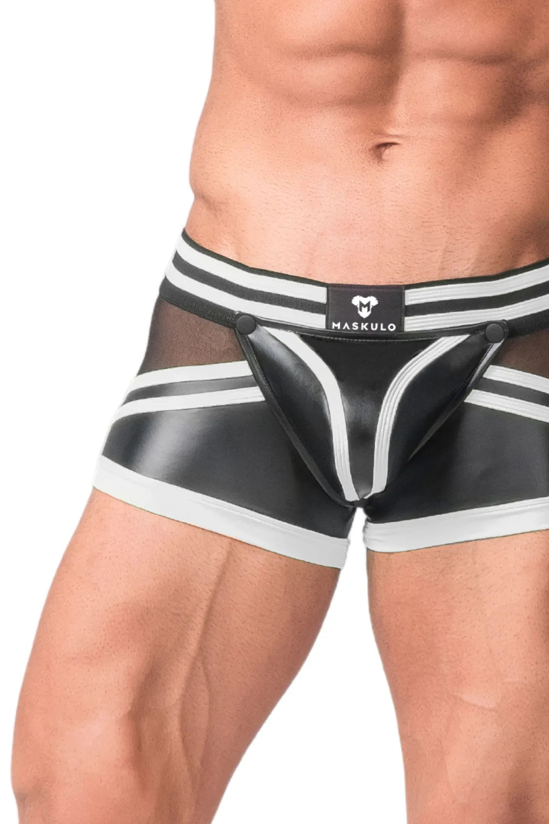 Trunkshort voor heren. Broekklep. Ritssluiting aan de achterkant