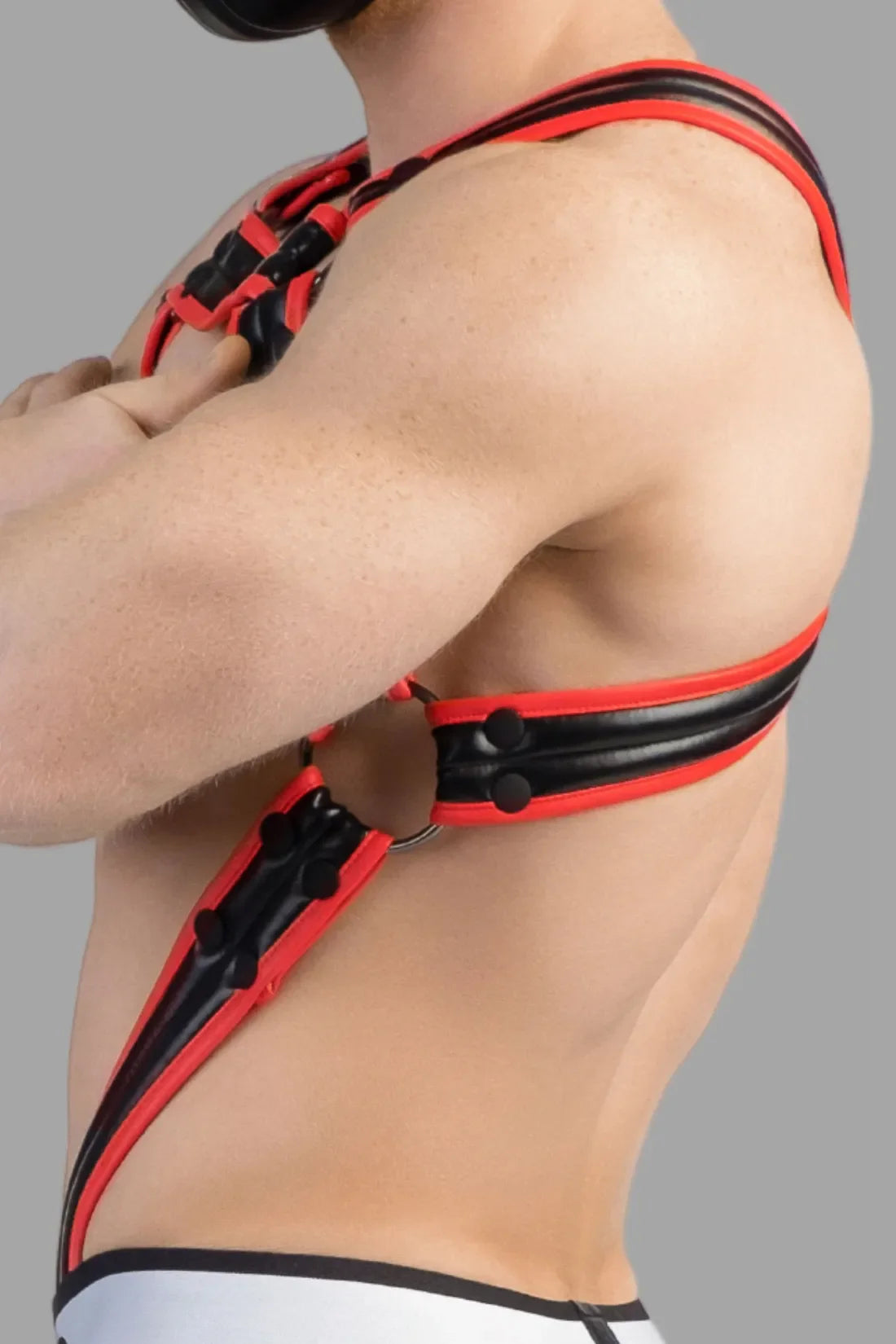 Armored Next. Body Harness. Black & Red