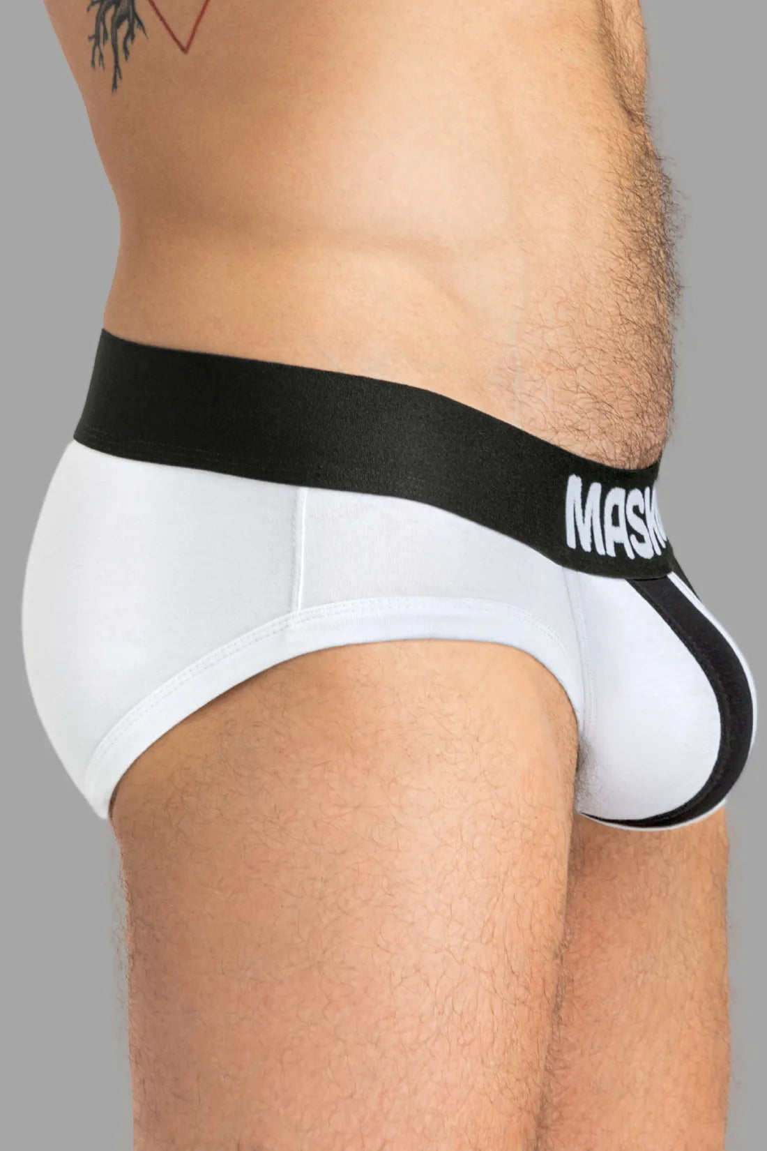 Tiger Briefs POUCH-SNAP. Branco e Preto