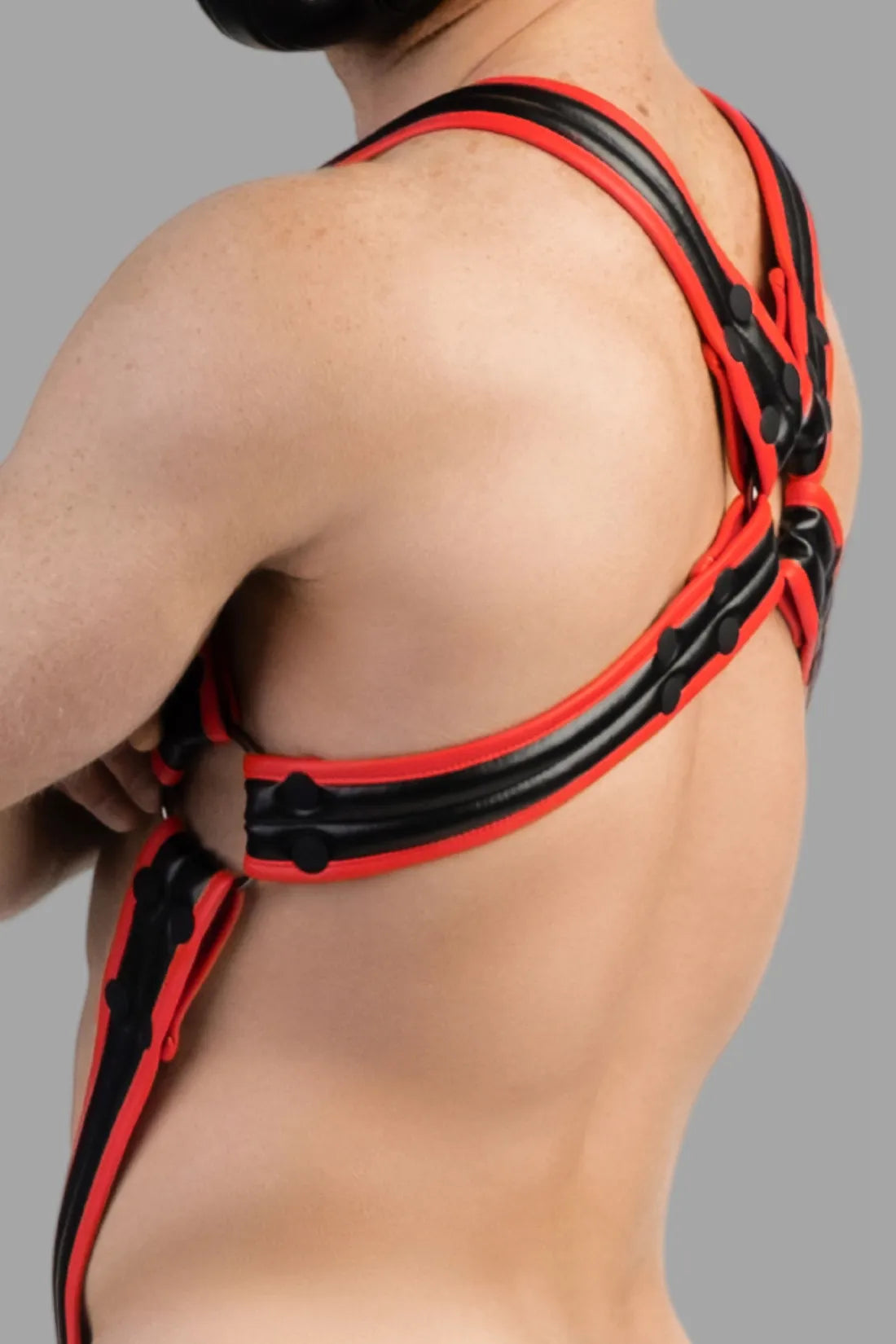 Armored Next. Body Harness. Black & Red