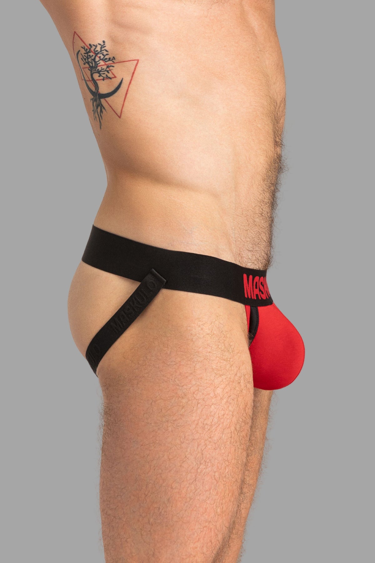 Captain-A Jock O-INSIDE-POUCH. Red & Black