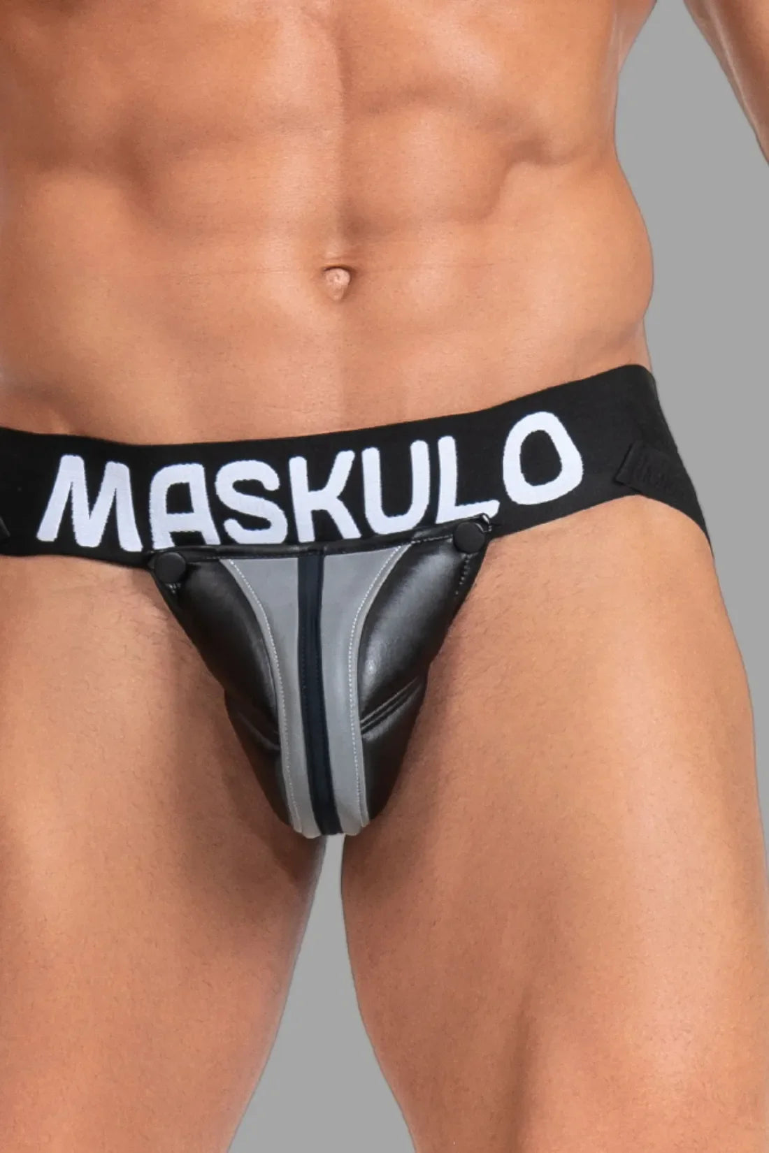 Jock 'Big Bulge'. Negro y gris 'Reflective Light'