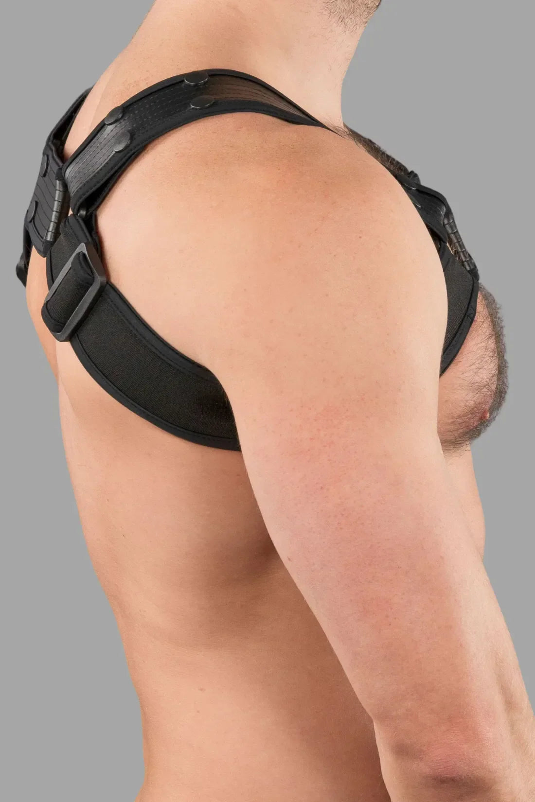 Outtox. Body Harness with Snaps. Black