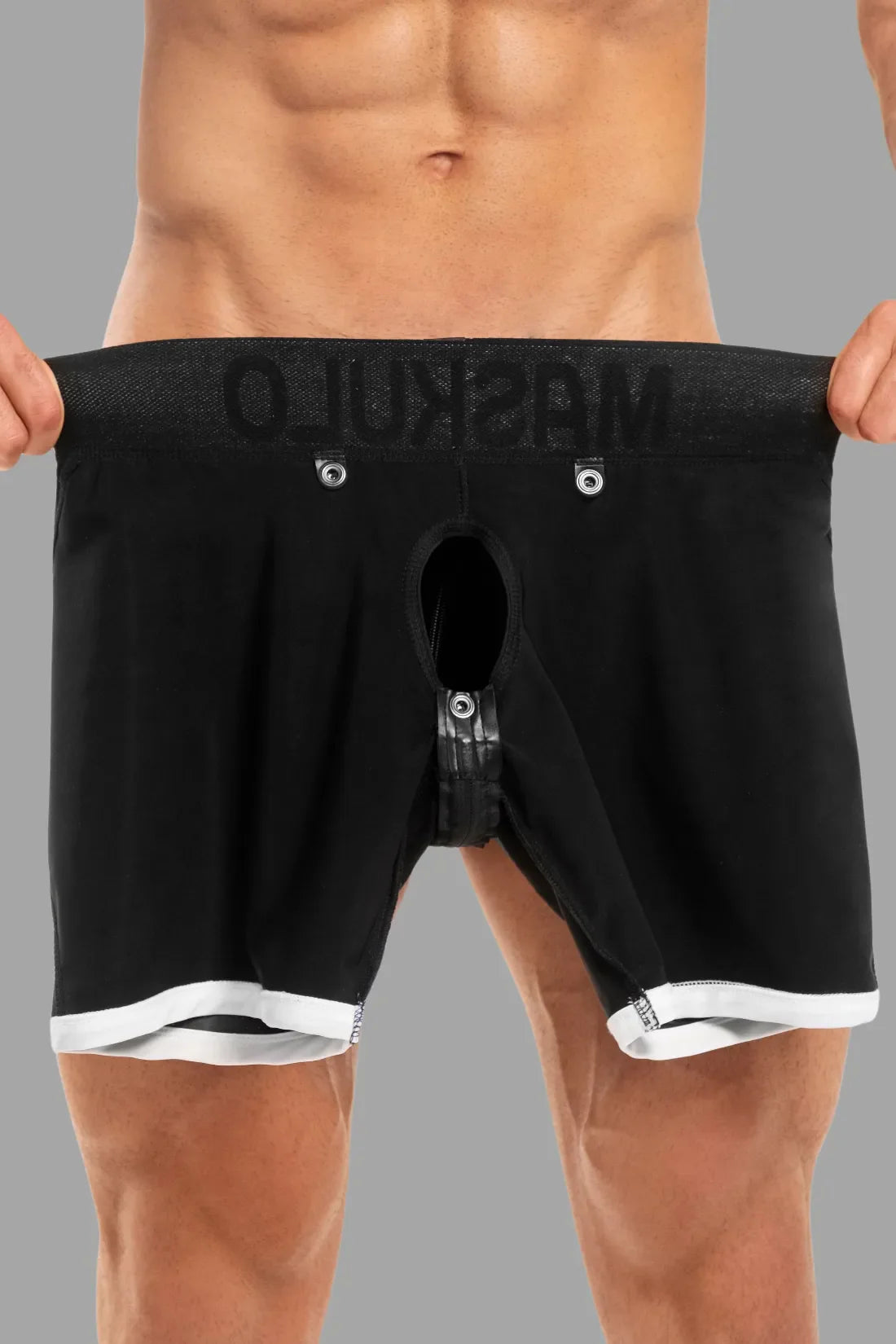 Basic Shorts with Pads. Zippered rear. Black & White