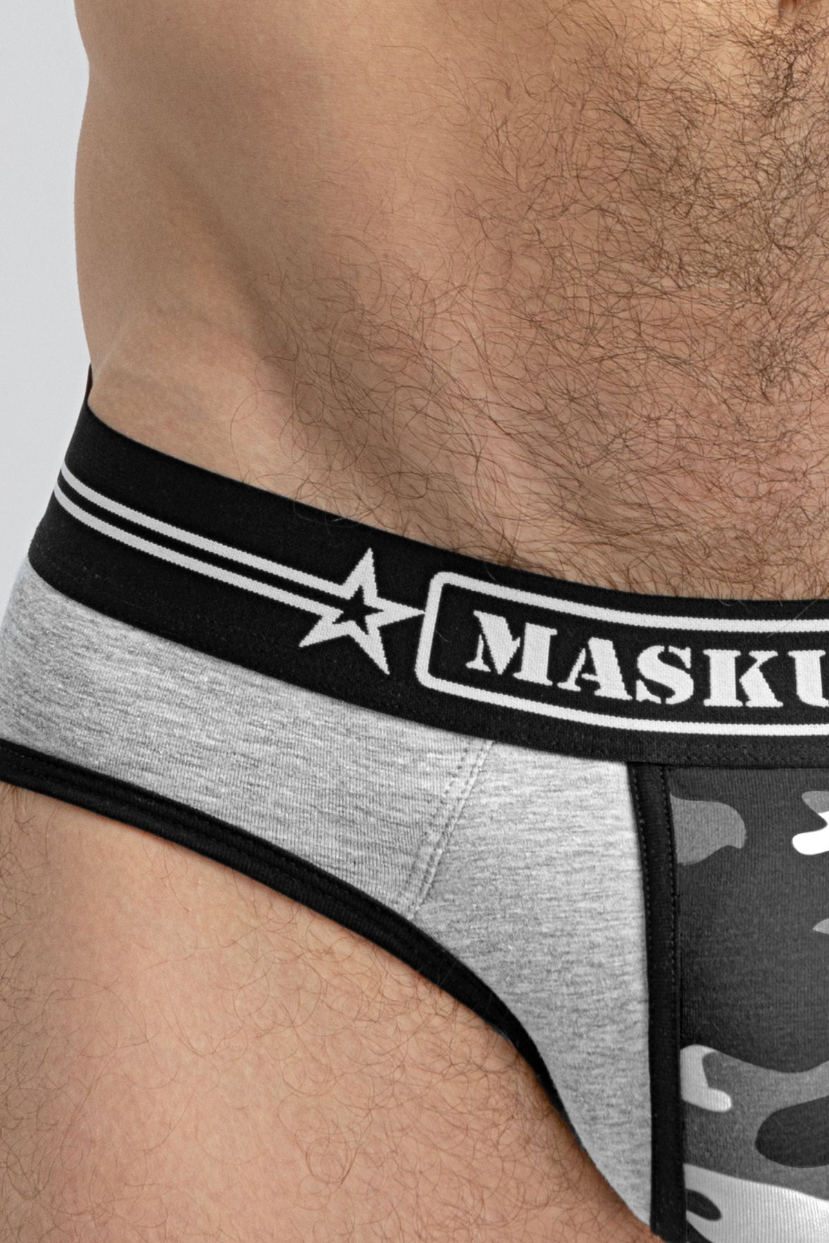 Military Briefs with Lifter. Grey & Black