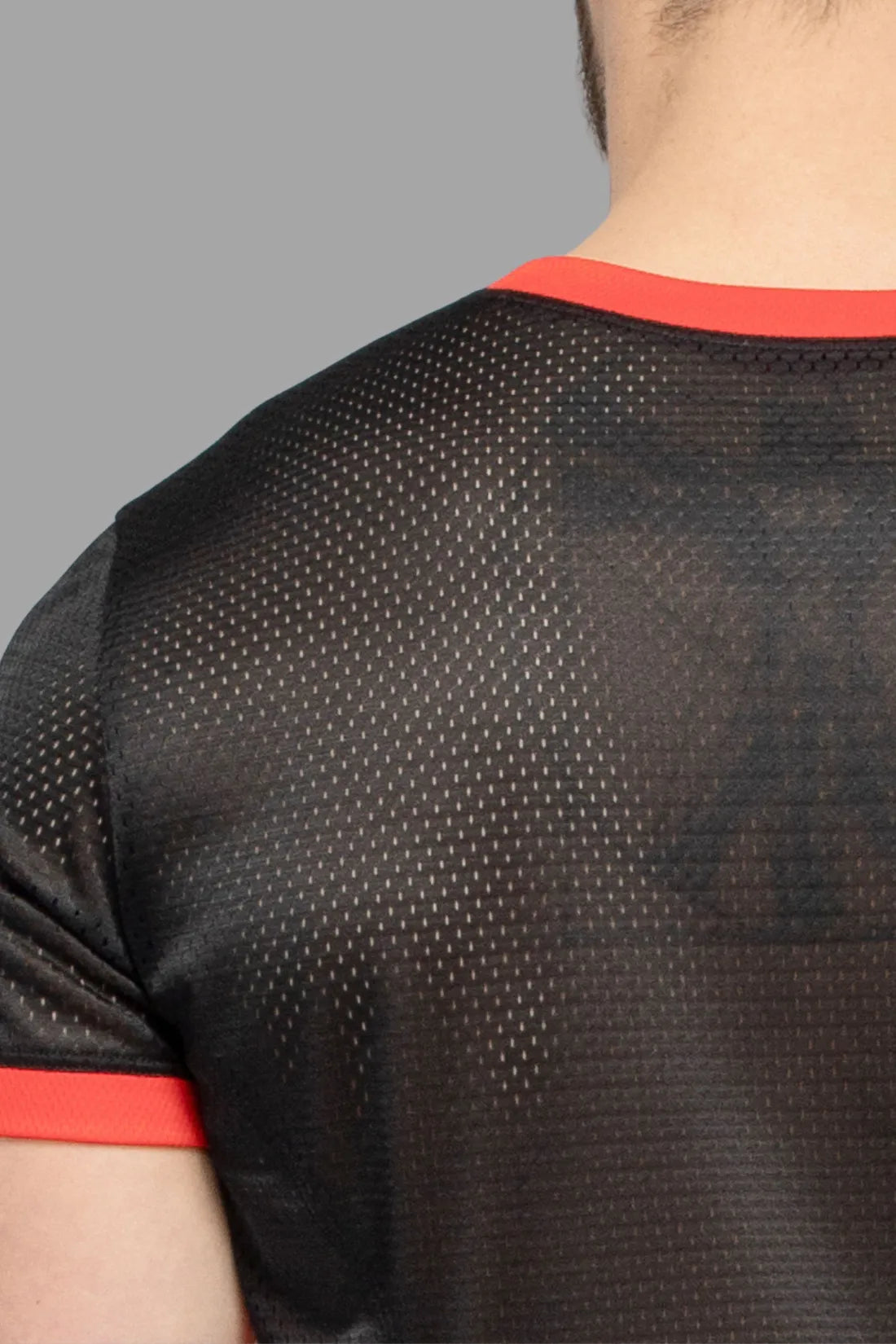 Skulla. Mesh T-Shirt. Black & Red