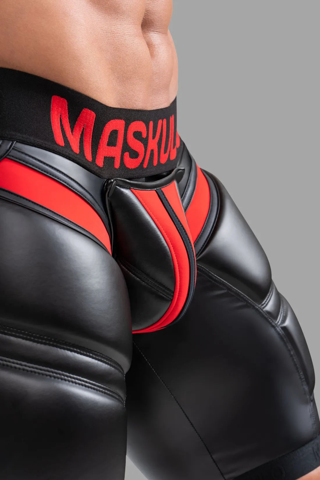 Cycling Shorts 'Big Bulge'. Black & Red