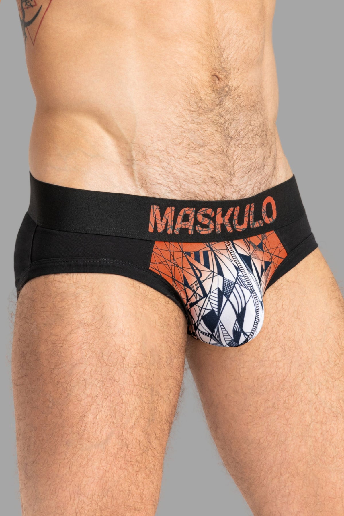 ARMOR Briefs com efeito ART-X. Preto e Laranja