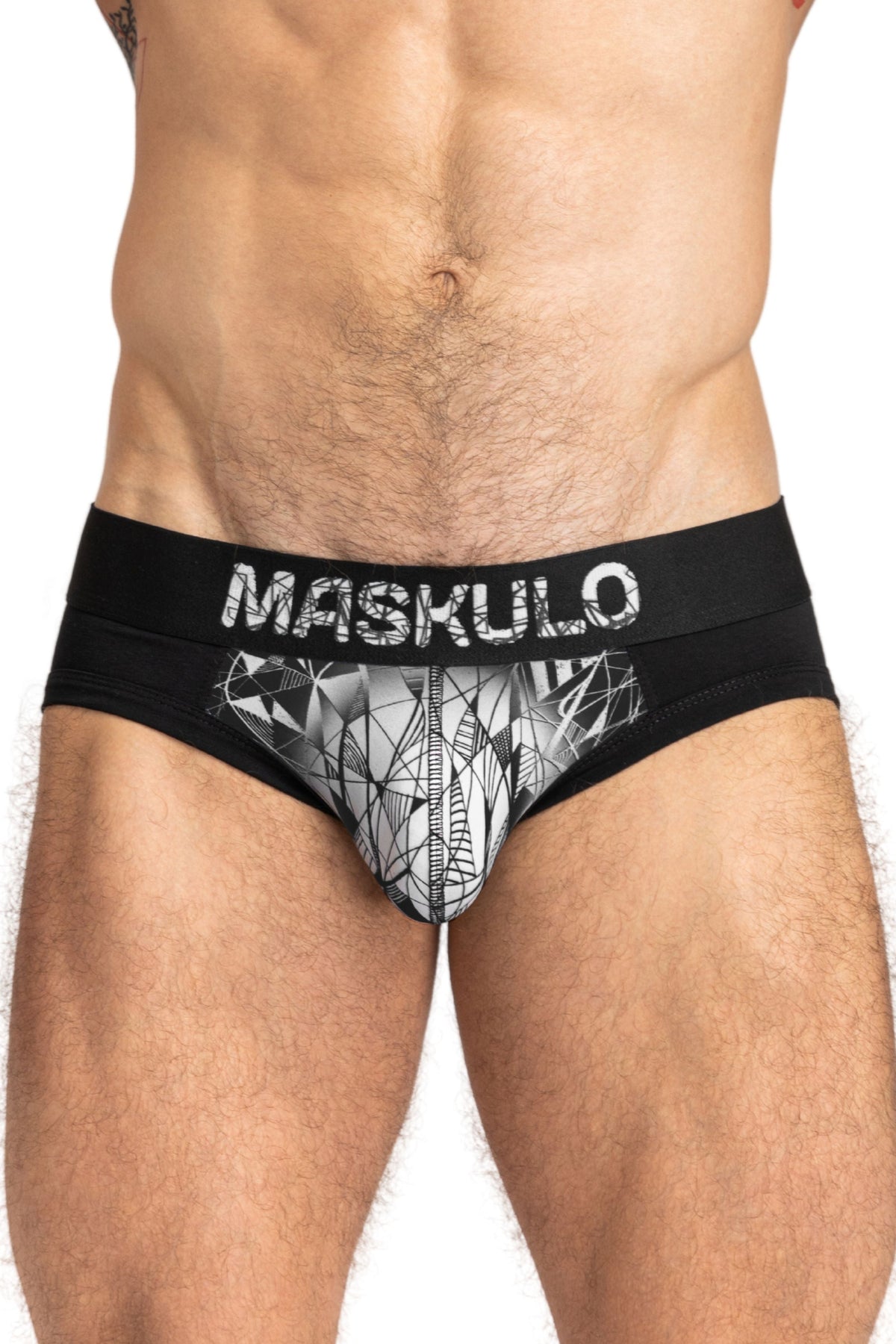 ARMOR Briefs com efeito ART-X. Preto e Branco