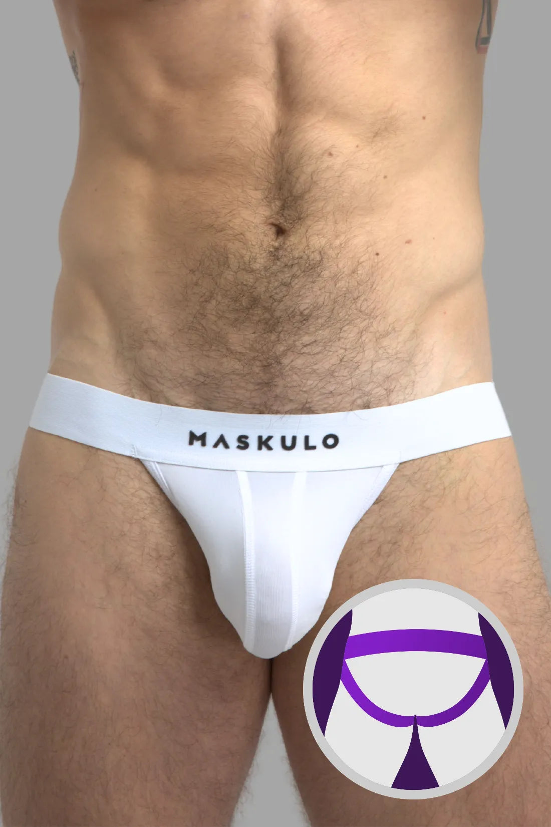 Jock de microfibra. Branco