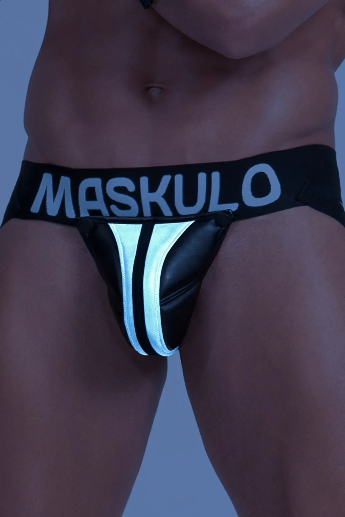 Jock 'Big Bulge'. Negro y gris 'Reflective Light'