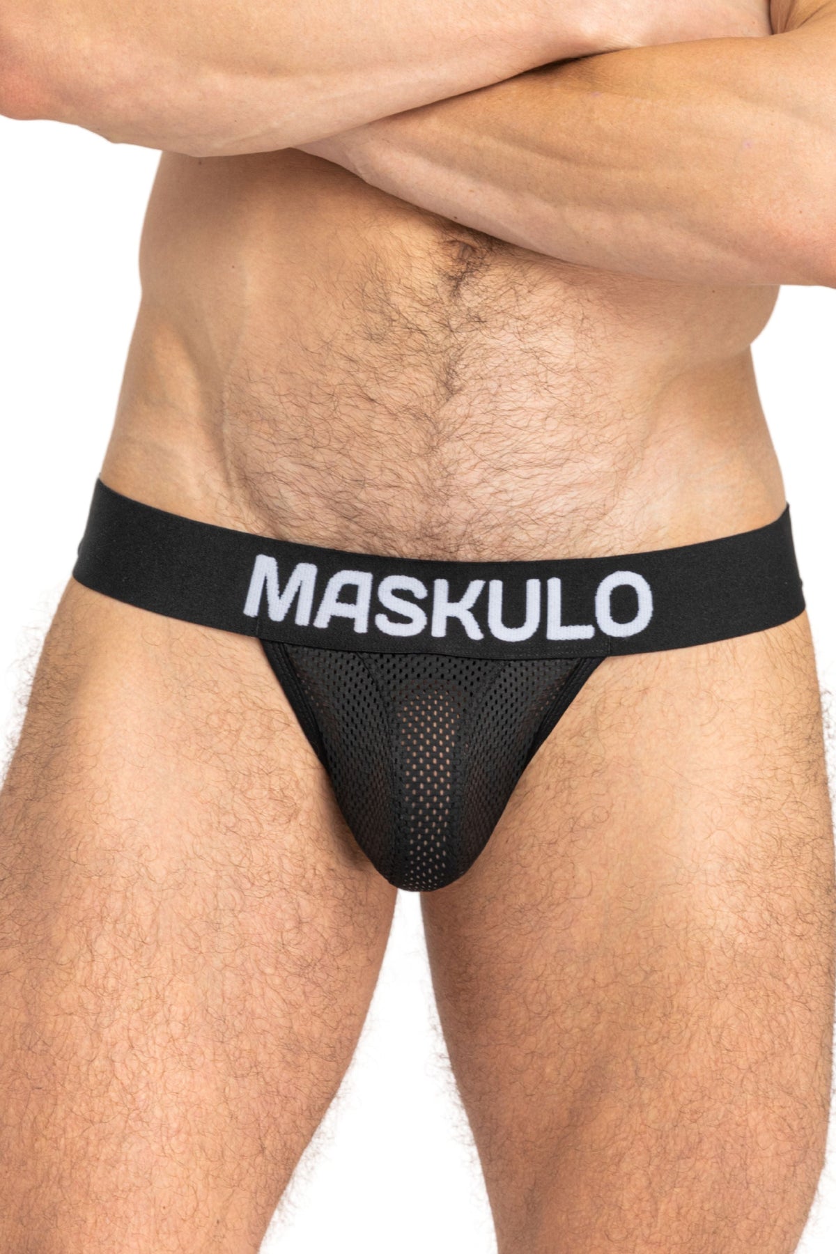 FISHER Jock with Mesh & BULGE-IN. Black