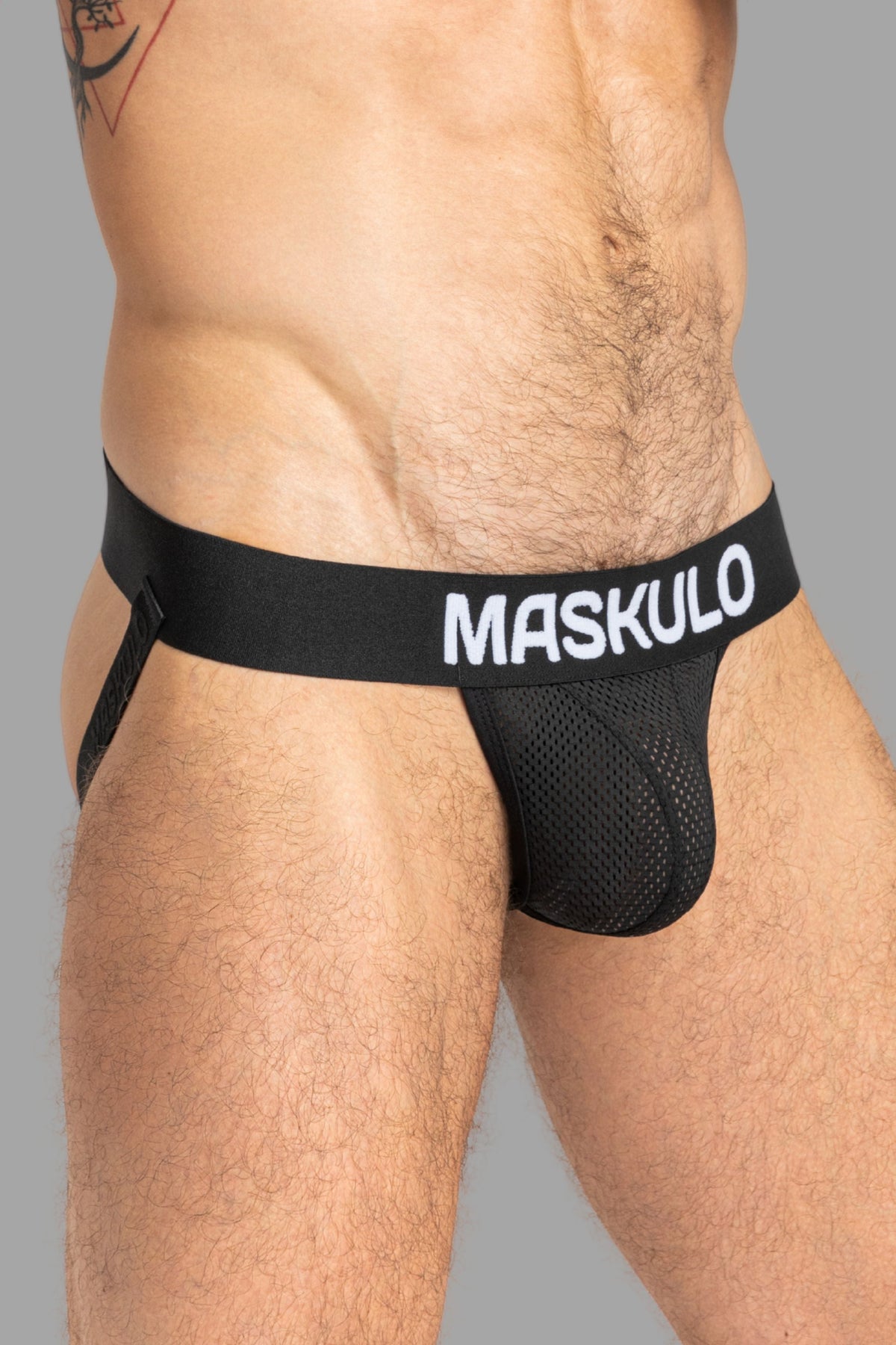 FISHER Jock with Mesh & BULGE-IN. Black