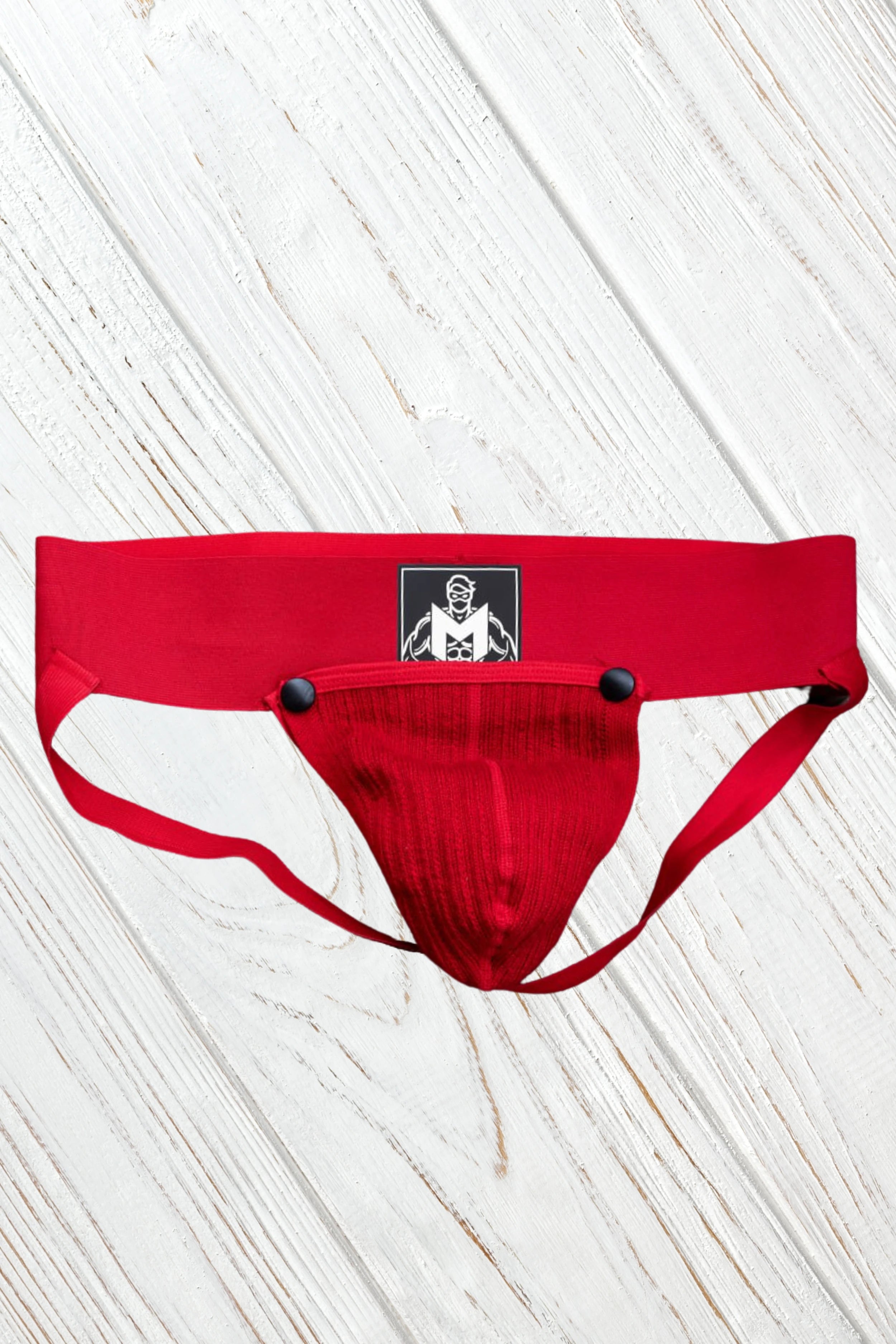 Dash Cyclone. Jockstrap avec Poche Amovible. Rouge