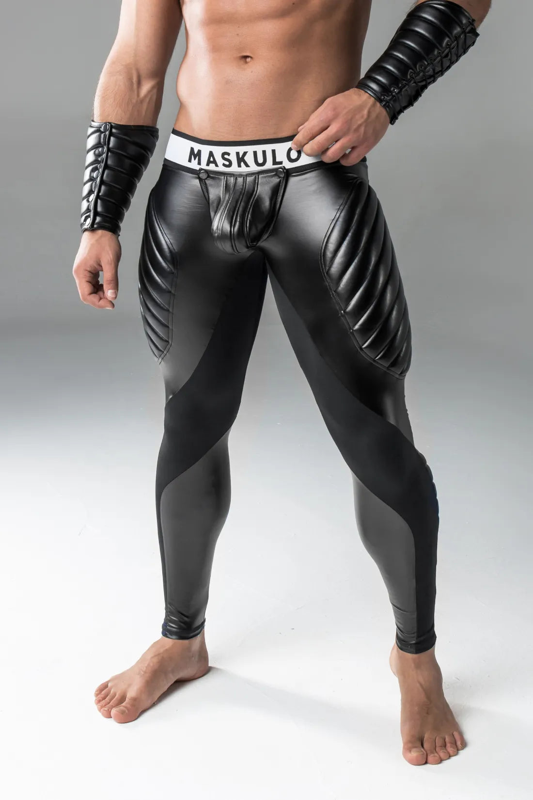 Leggings fetiche para hombre. Bragueta