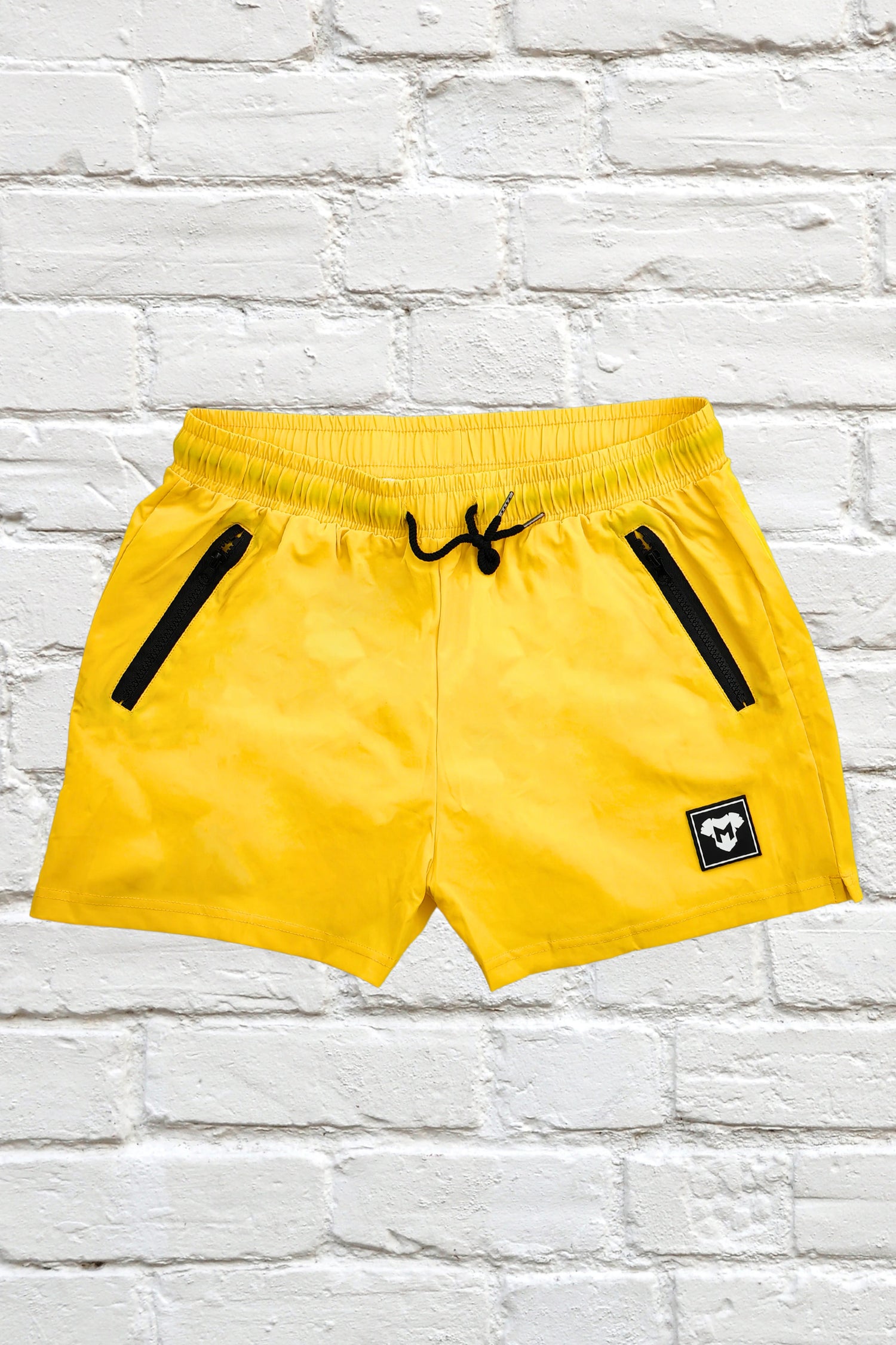 Jedd Synther Soft Shorts with Zip Pockets. Yellow Lemon