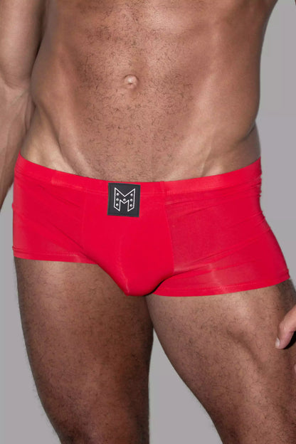 Ryan Ironsilk Trunks Serrés. Rouge