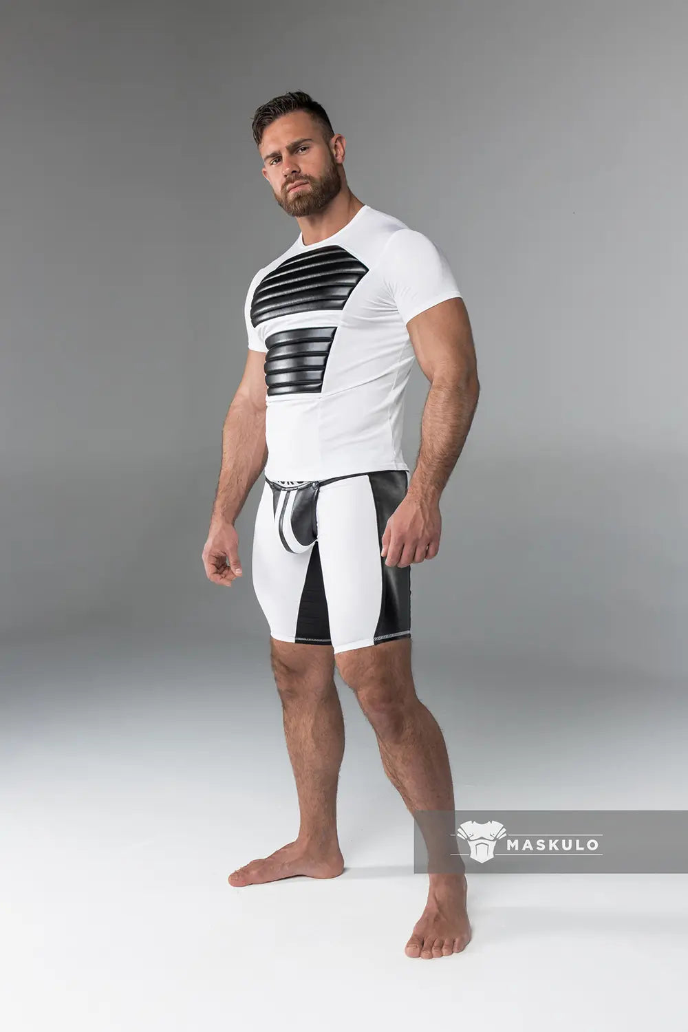 Armored. Men's Shorts. Regular Rear. Pouch. White