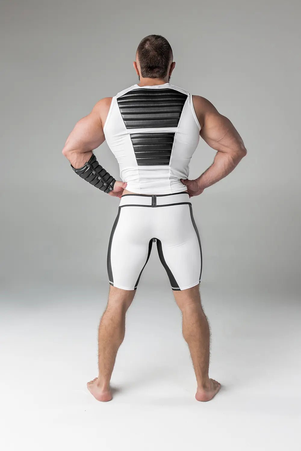 Armored. Men's Shorts. Regular Rear. Pouch. White - MSH135-Y1 - Maskulo US NY FL