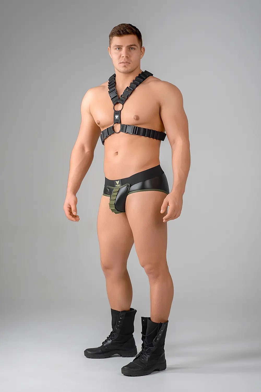 EnForce. Shot Belt Codpiece Briefs. Open Rear - MBR179-Y1 - Maskulo US NY FL