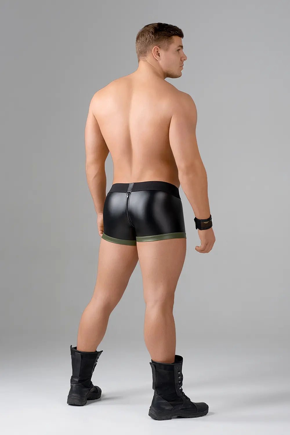 EnForce. Waist - high Codpiece Trunk shorts. Zipped Rear - MTR107-Y1 - Maskulo US NY FL