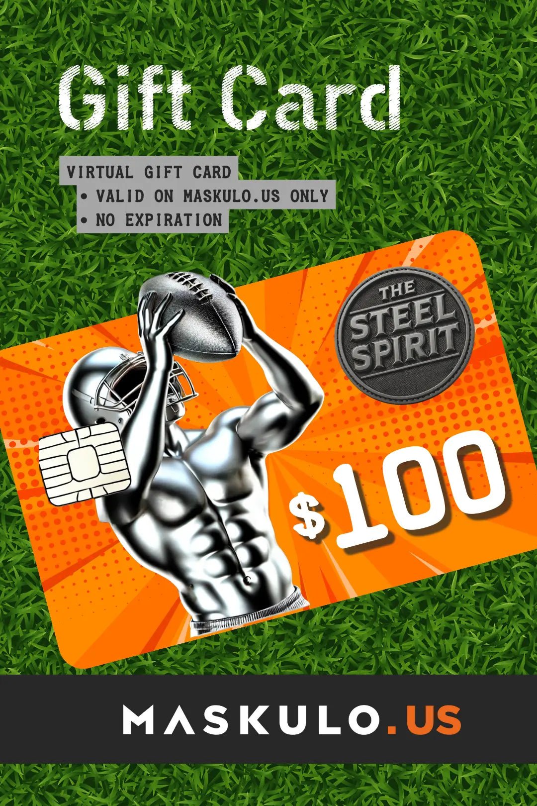 Maskulo US Gift Card "The Steel Spirit" - MGC102-Y2 - Maskulo US NY FL