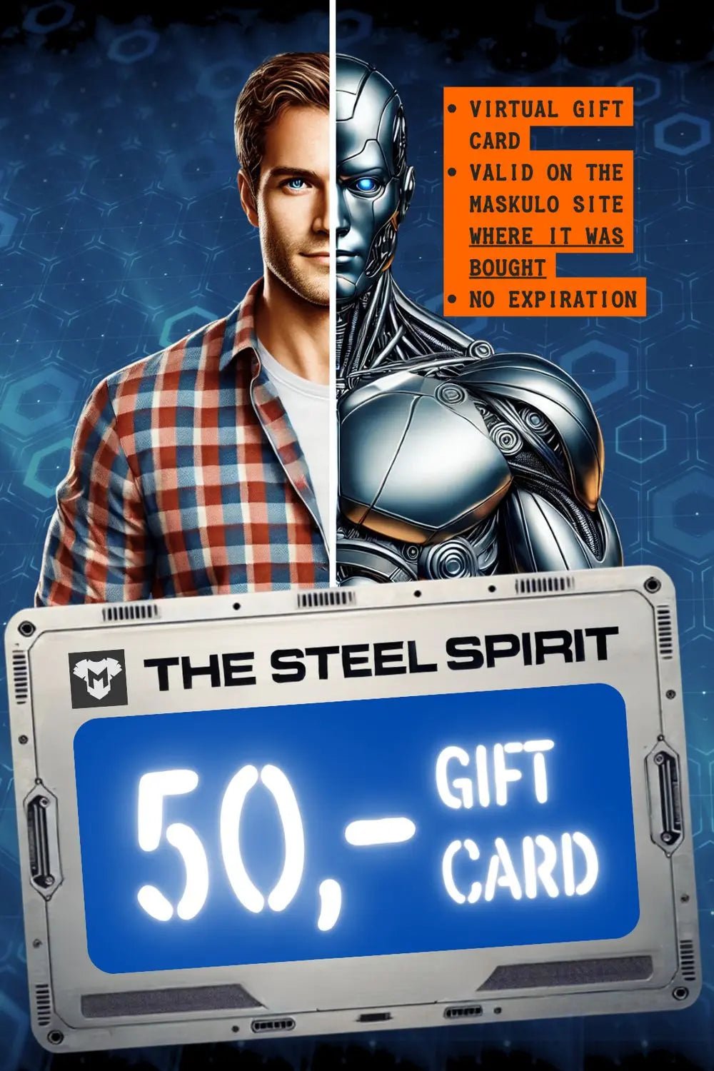 Maskulo US Gift Card "The Steel Spirit" - MGC102-Y2 - Maskulo US NY FL