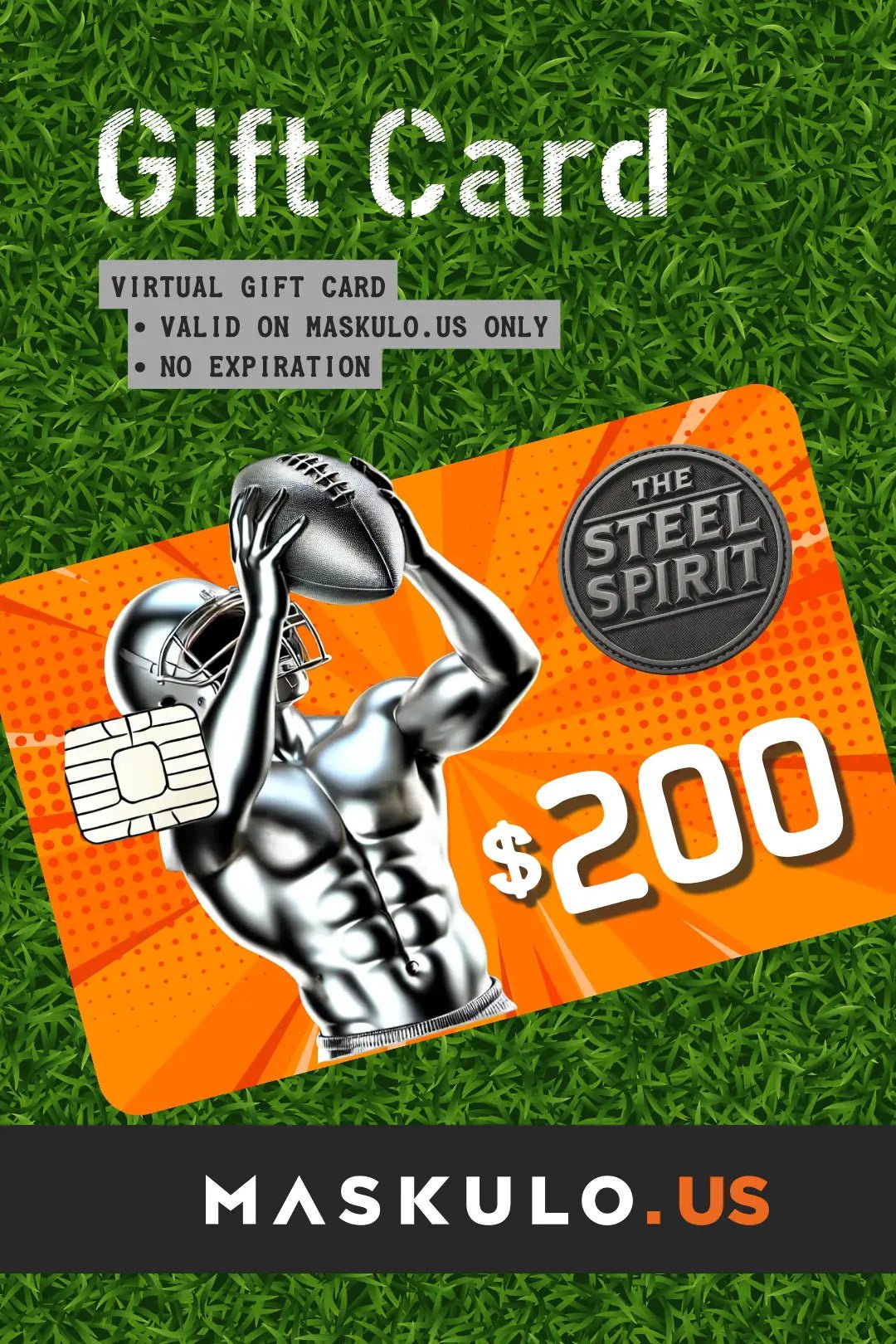 Maskulo US Gift Card "The Steel Spirit" - MGC102-Y3 - Maskulo US NY FL