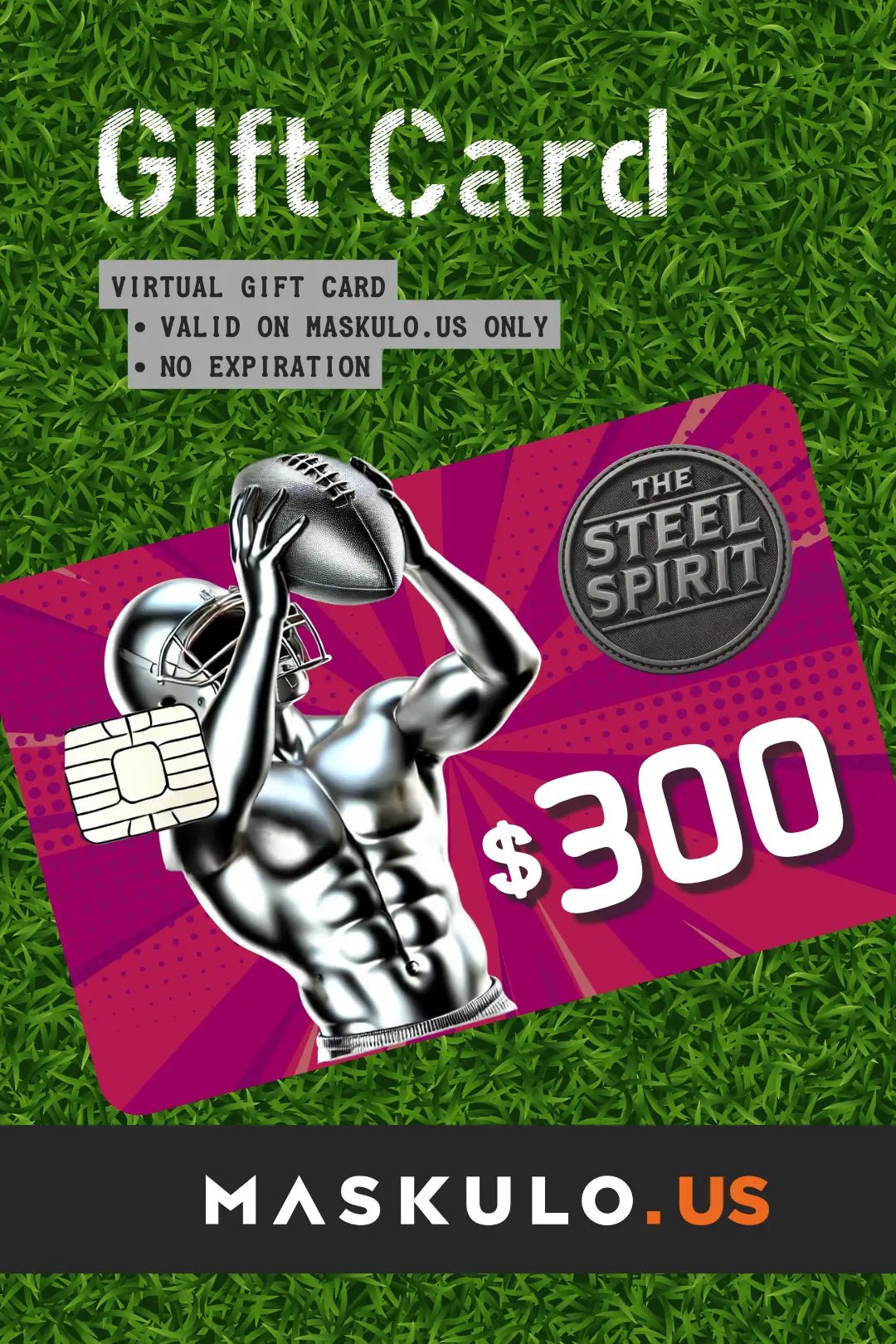 Maskulo US Gift Card "The Steel Spirit" - MGC102-Y4 - Maskulo US NY FL