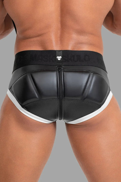 Briefs with Pads. Black and White - Maskulo - MBR131 - Y4 - Maskulo Global (EU) Store