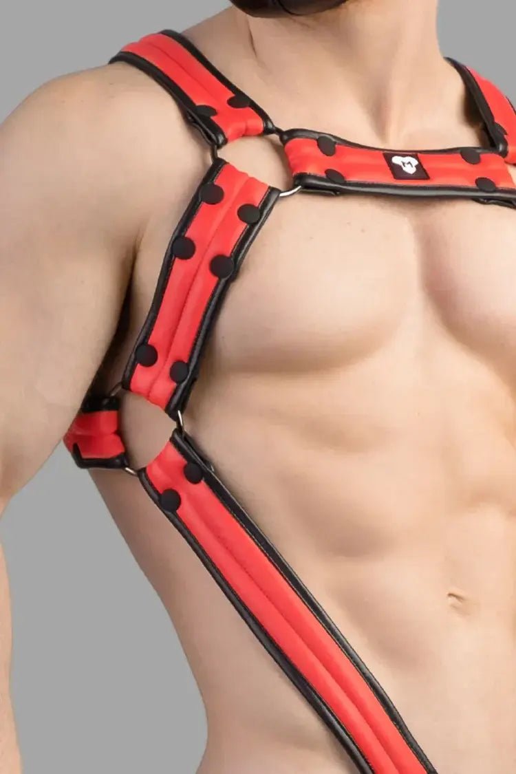 Armored Next. Body Harness. Red and Black - Maskulo - MHR108 - Y5 - Maskulo Global (EU) Store