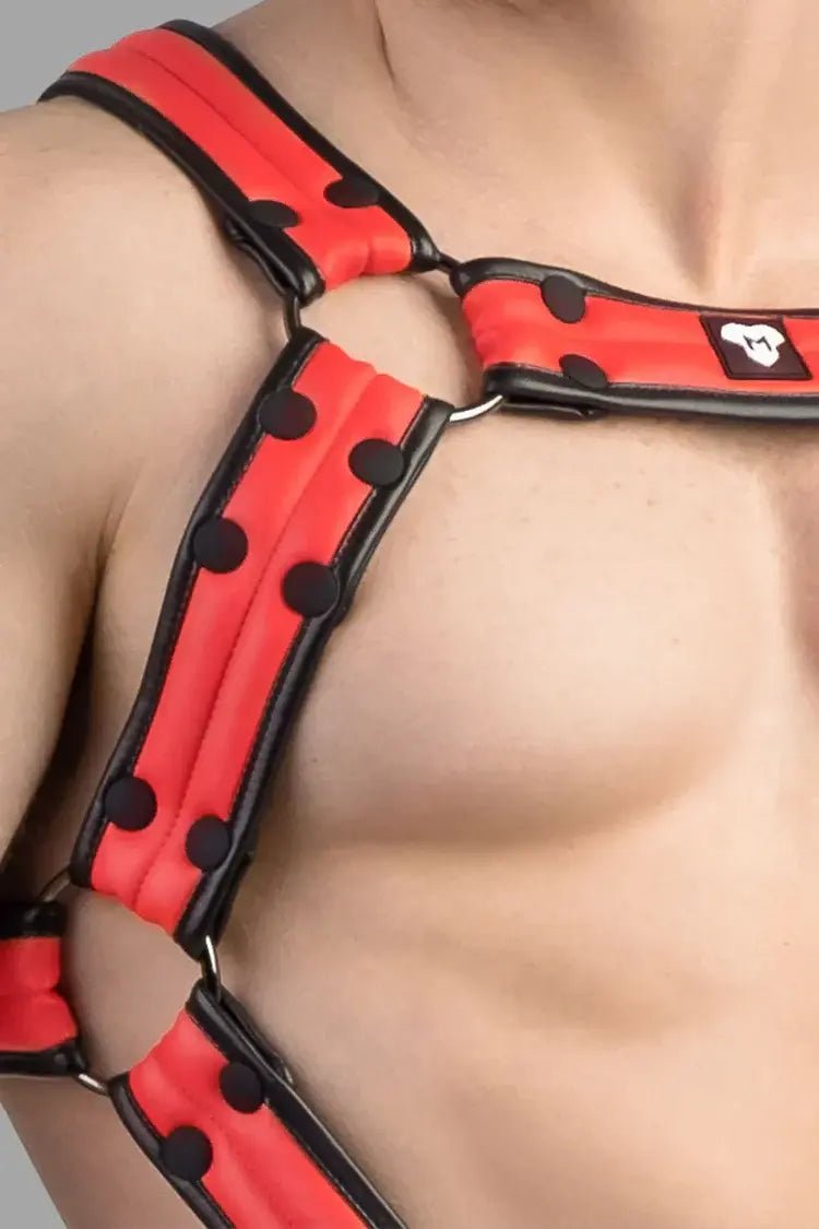 Armored Next. Body Harness. Red and Black - Maskulo - MHR108 - Y5 - Maskulo Global (EU) Store