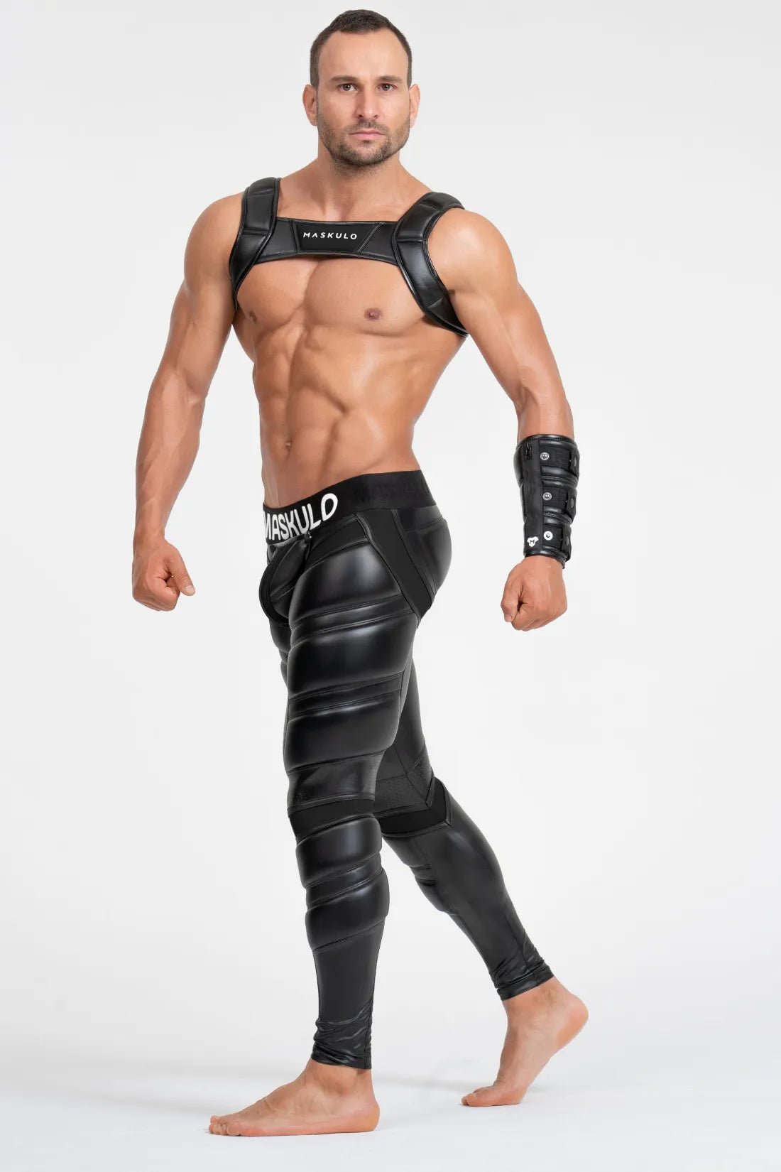 Bulldog Harness with 3D Logo. Black - Maskulo - MHR118 - Y5 - Maskulo Global (EU) Store