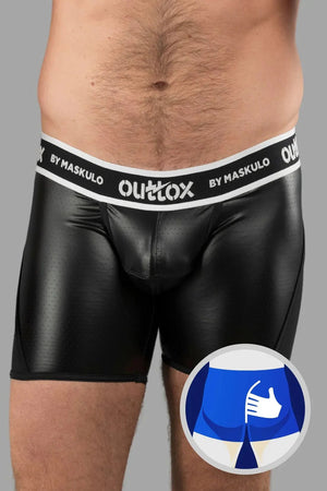 Outtox by Maskulo. Wrapped Rear Shorts with Snap Codpiece. Black - XSH117 - Y1 - Maskulo US NY FL