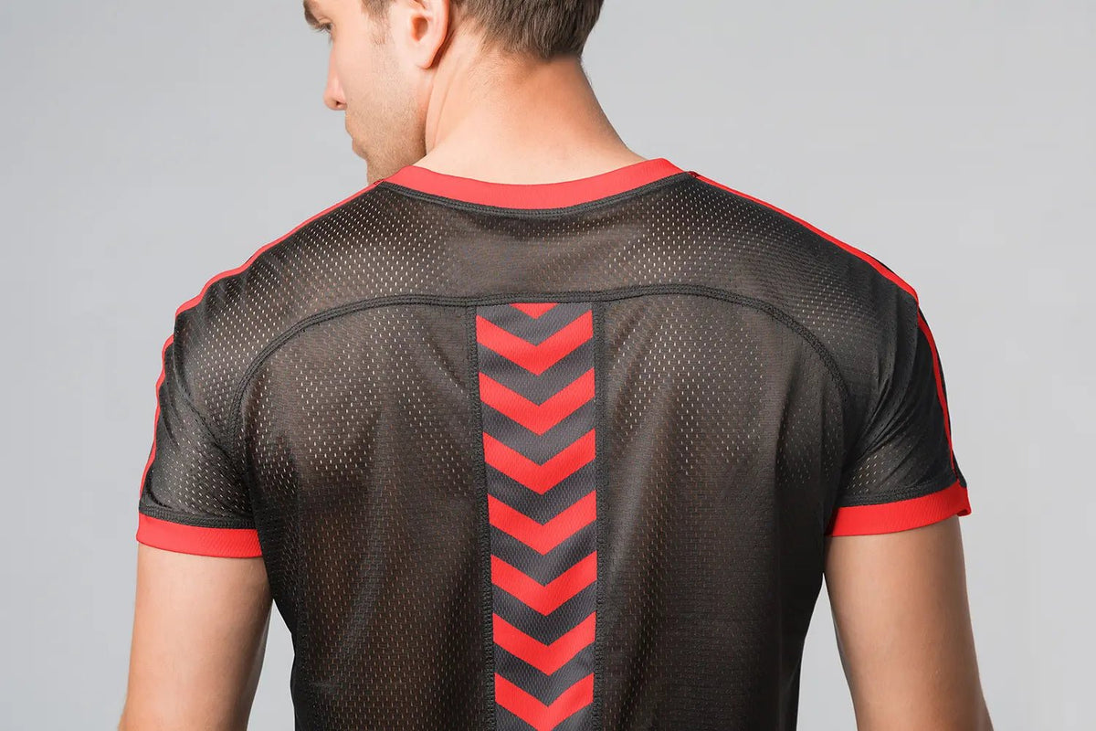 Skulla. Mesh T-Shirt. Red - MTS113-Y1 - Maskulo US NY FL