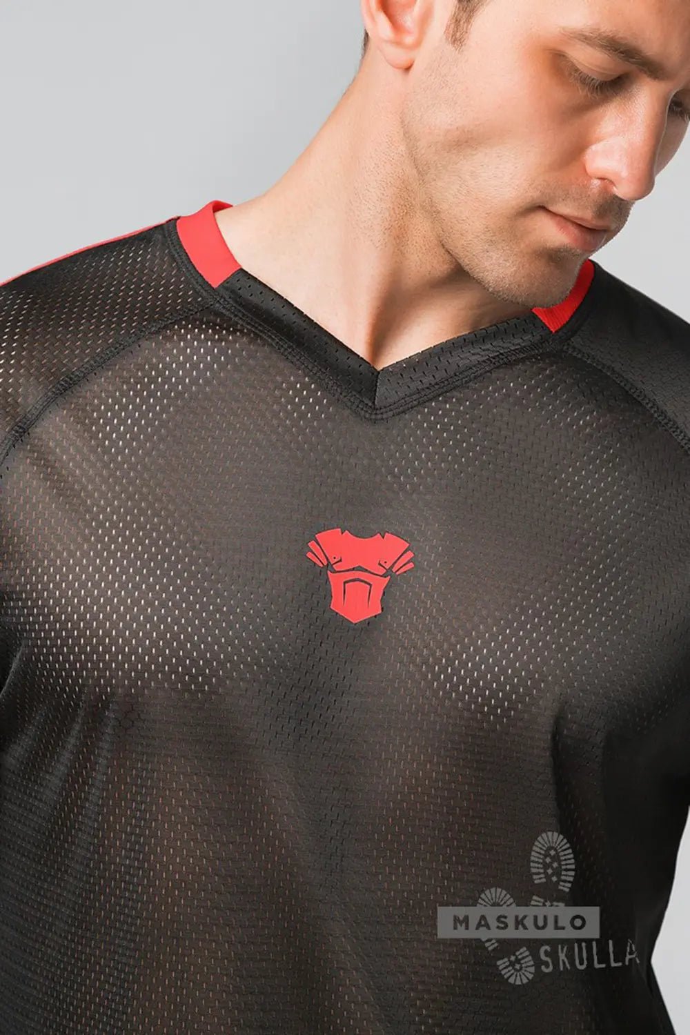 Skulla. Mesh T-Shirt. Red - MTS113-Y1 - Maskulo US NY FL