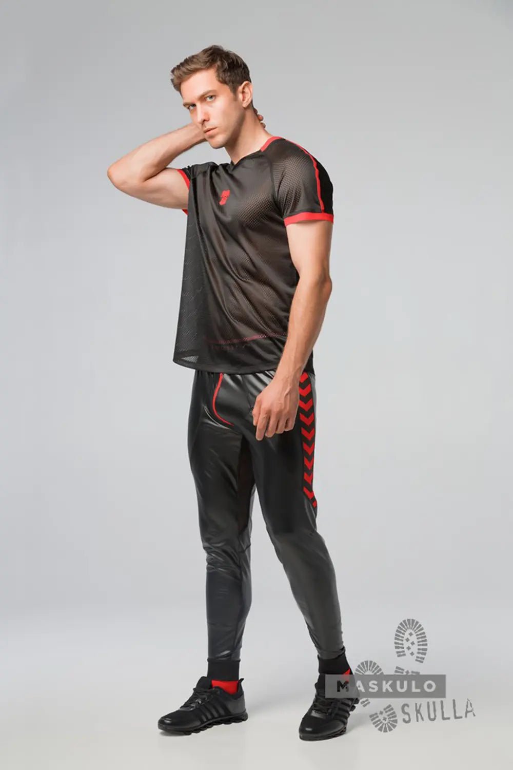 Skulla. Mesh T-Shirt. Red - MTS113-Y1 - Maskulo US NY FL