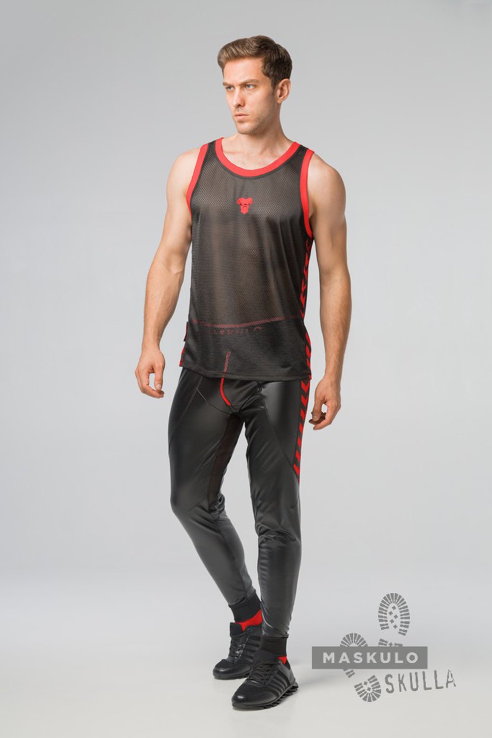 Skulla. Tank Top. Red - MTP116-Y1 - Maskulo US NY FL