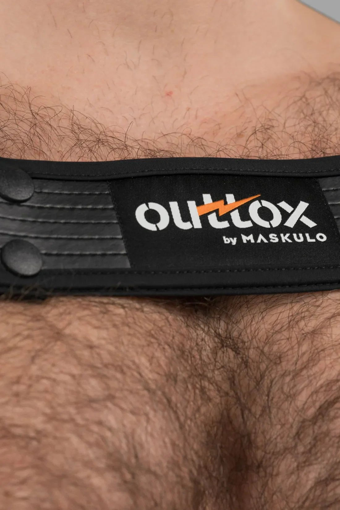 Outtox by Maskulo. Bulldog Harness with Snaps. Black - Outtox - XHR119 - Y1 - Maskulo Global (EU) Store