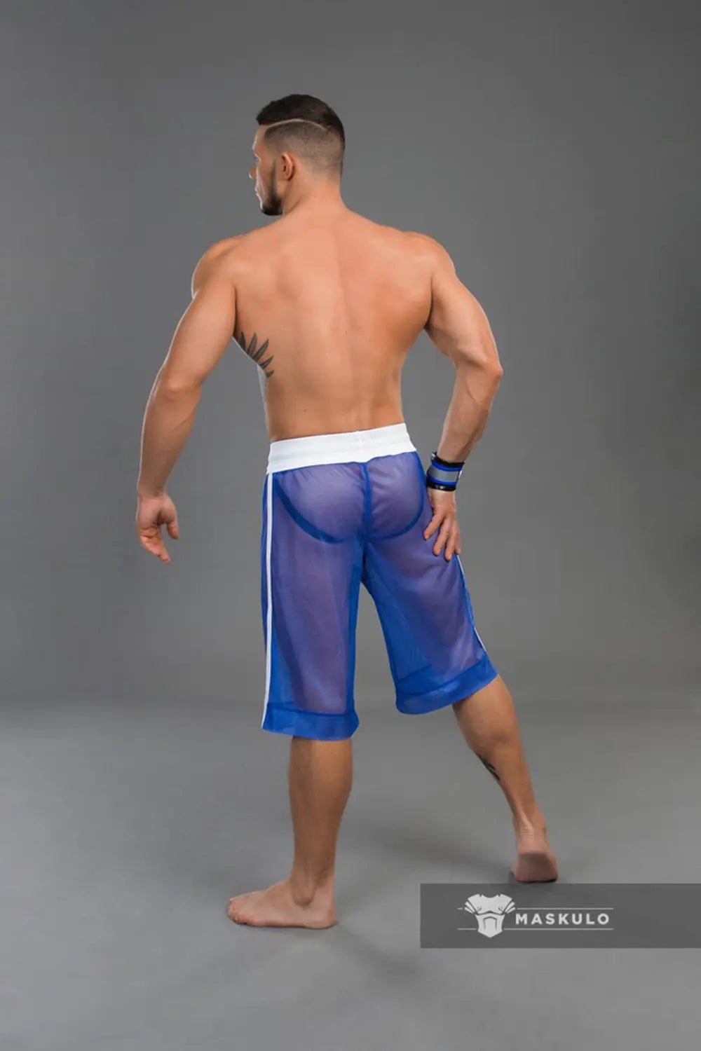 Youngero. Knee - Length Shorts. Regular Rear. Blue Royal - MSH226-Y1 - Maskulo US NY FL