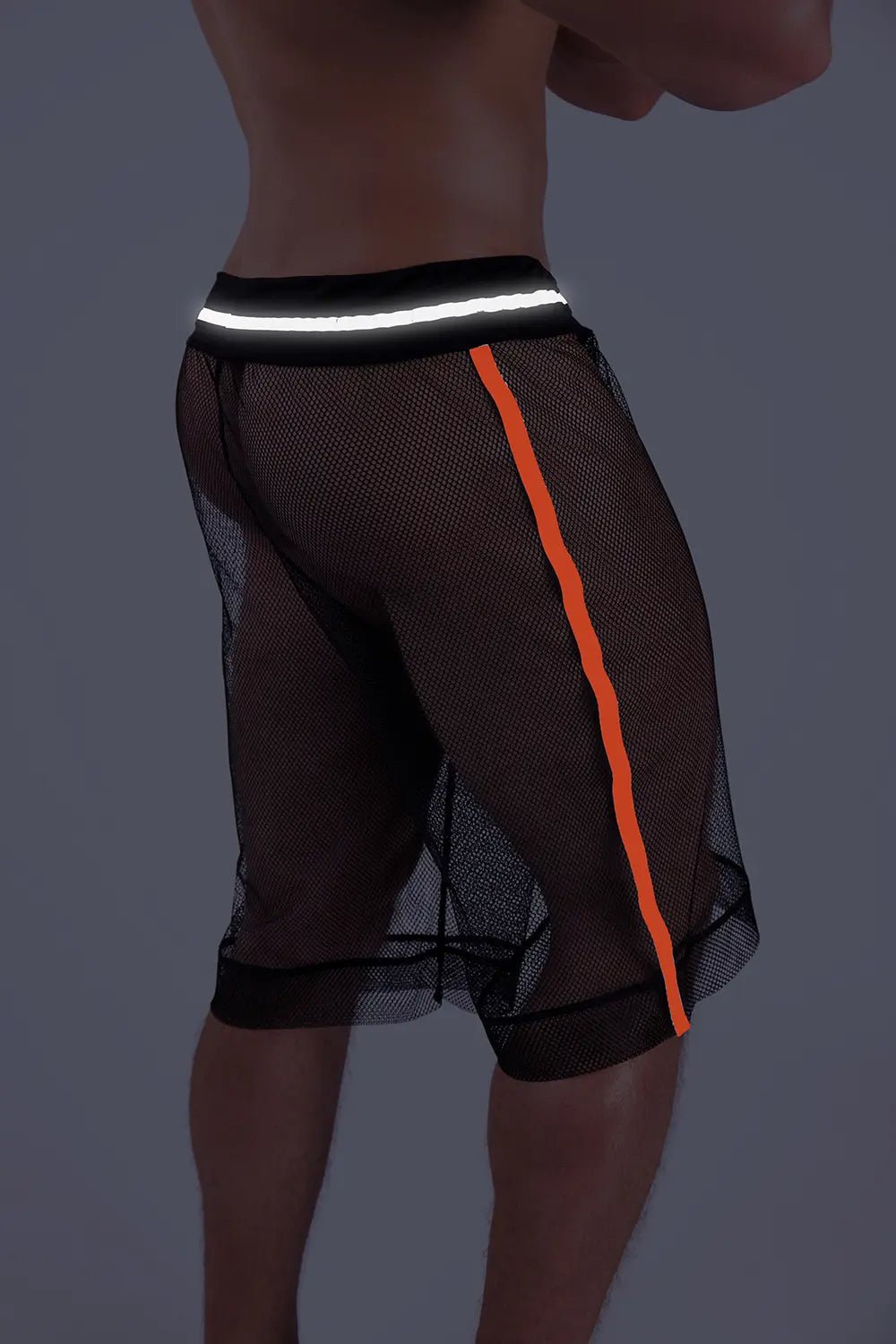 Youngero. Knee - Length Shorts. Regular Rear. Orange Neon - MSH223-Y1 - Maskulo US NY FL