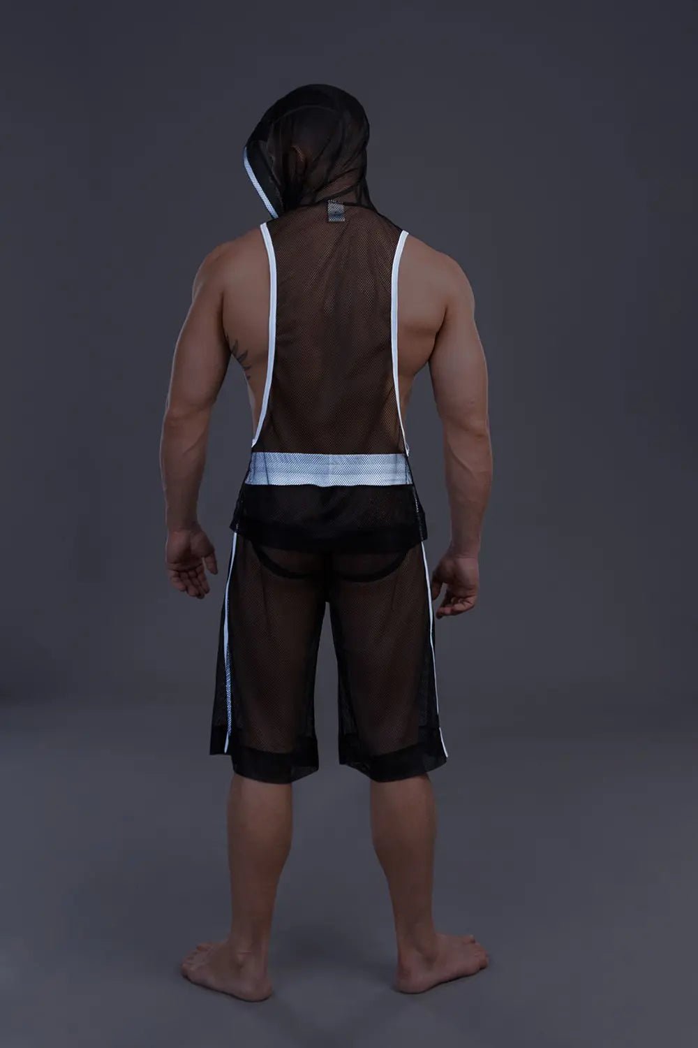 Youngero. Sleeveless Mesh Hoodie. White - MTP166-Y1 - Maskulo US NY FL