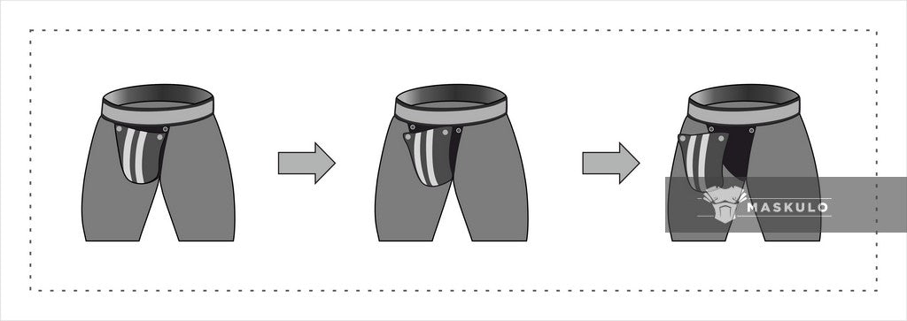 Youngero. Men's concept Cycling Shorts. Codpiece. Zipped Rear. Black&White Neon