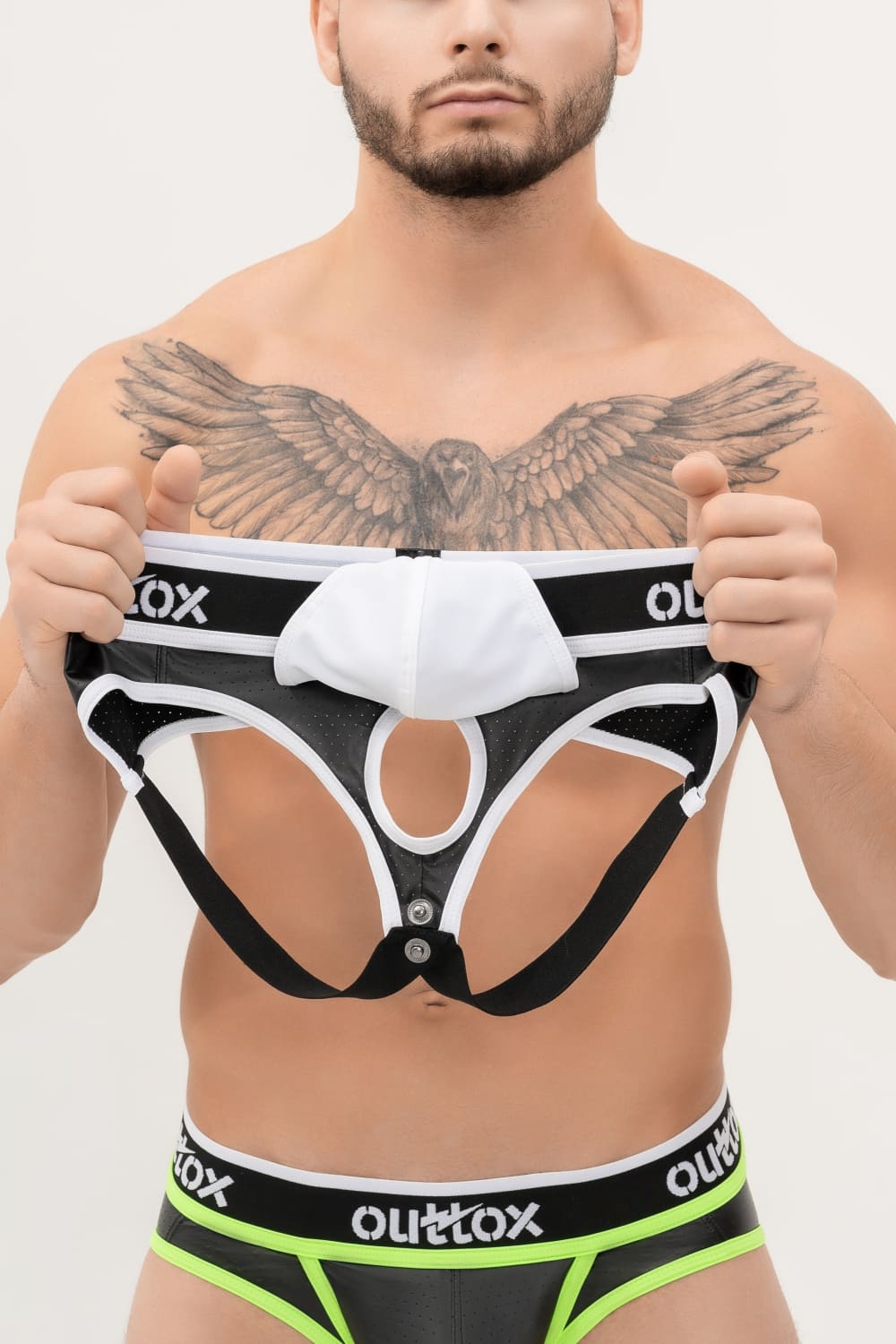 Outtox. Jock with Snap Codpiece. Black+White