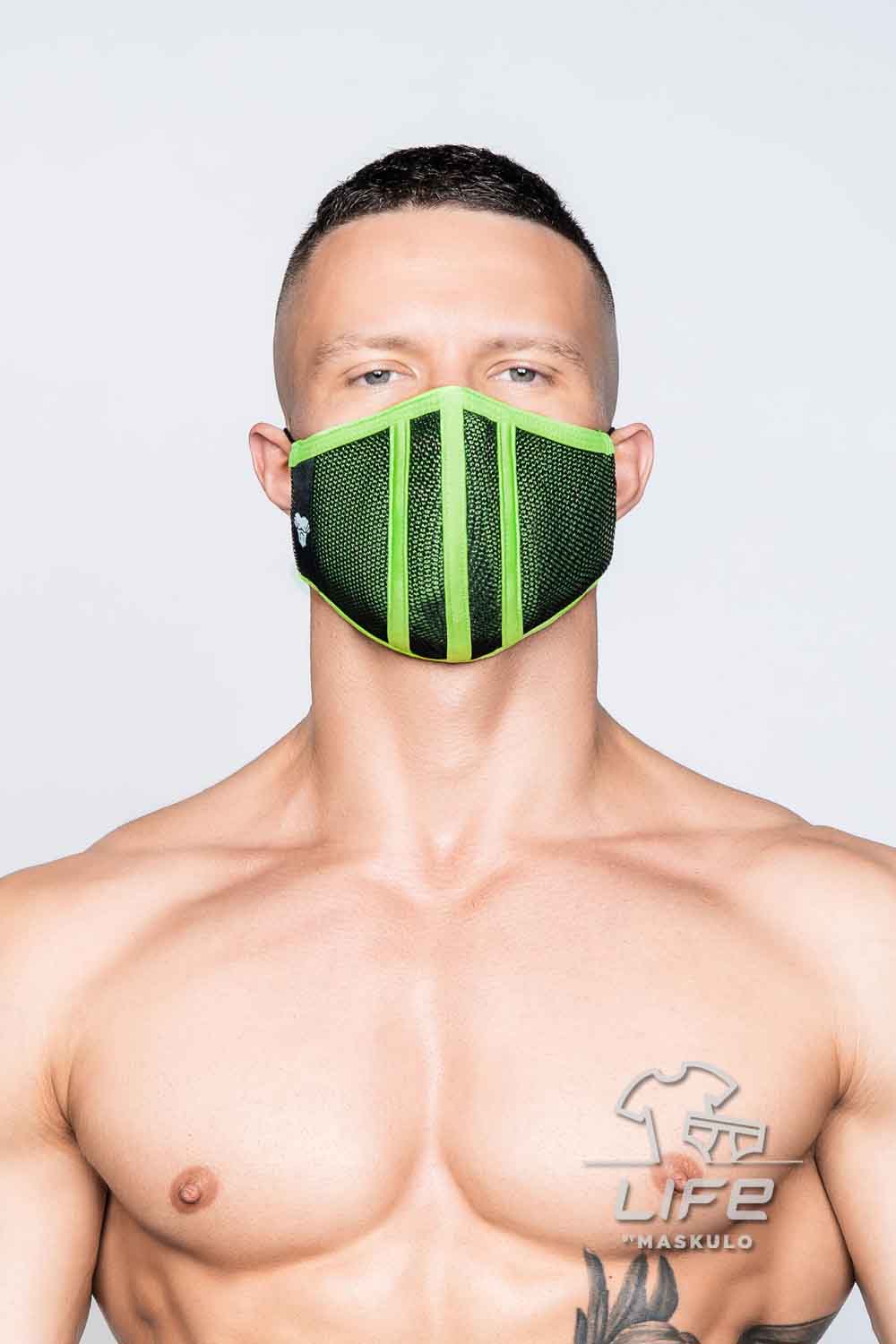 Life 3D Mask. Black+Green
