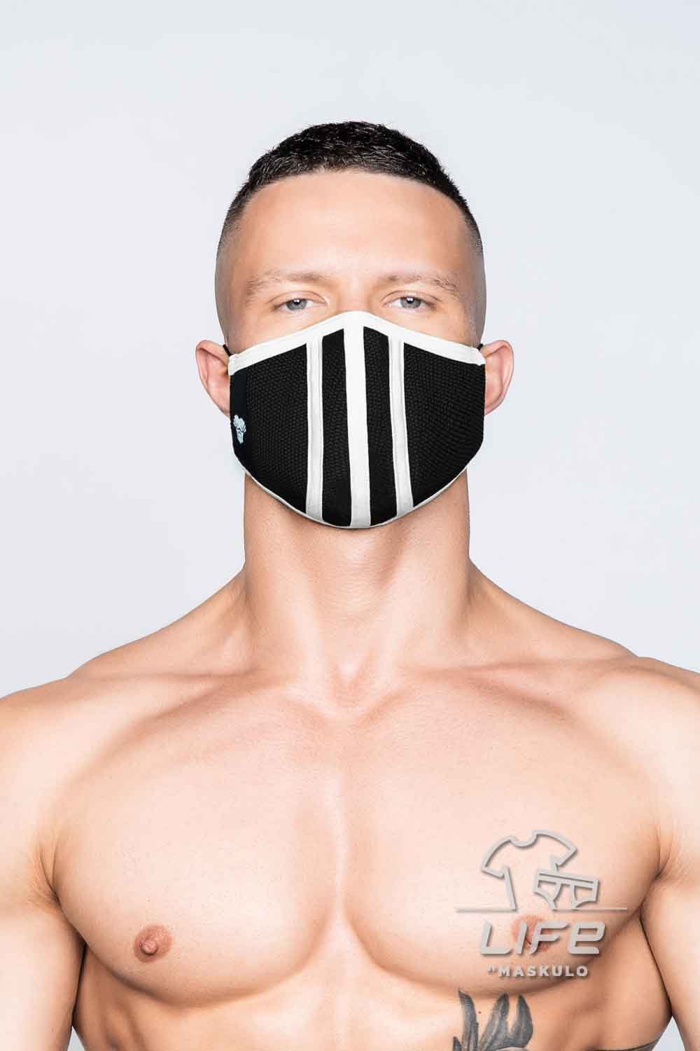 Máscara de vida 3D. Blanco+Negro